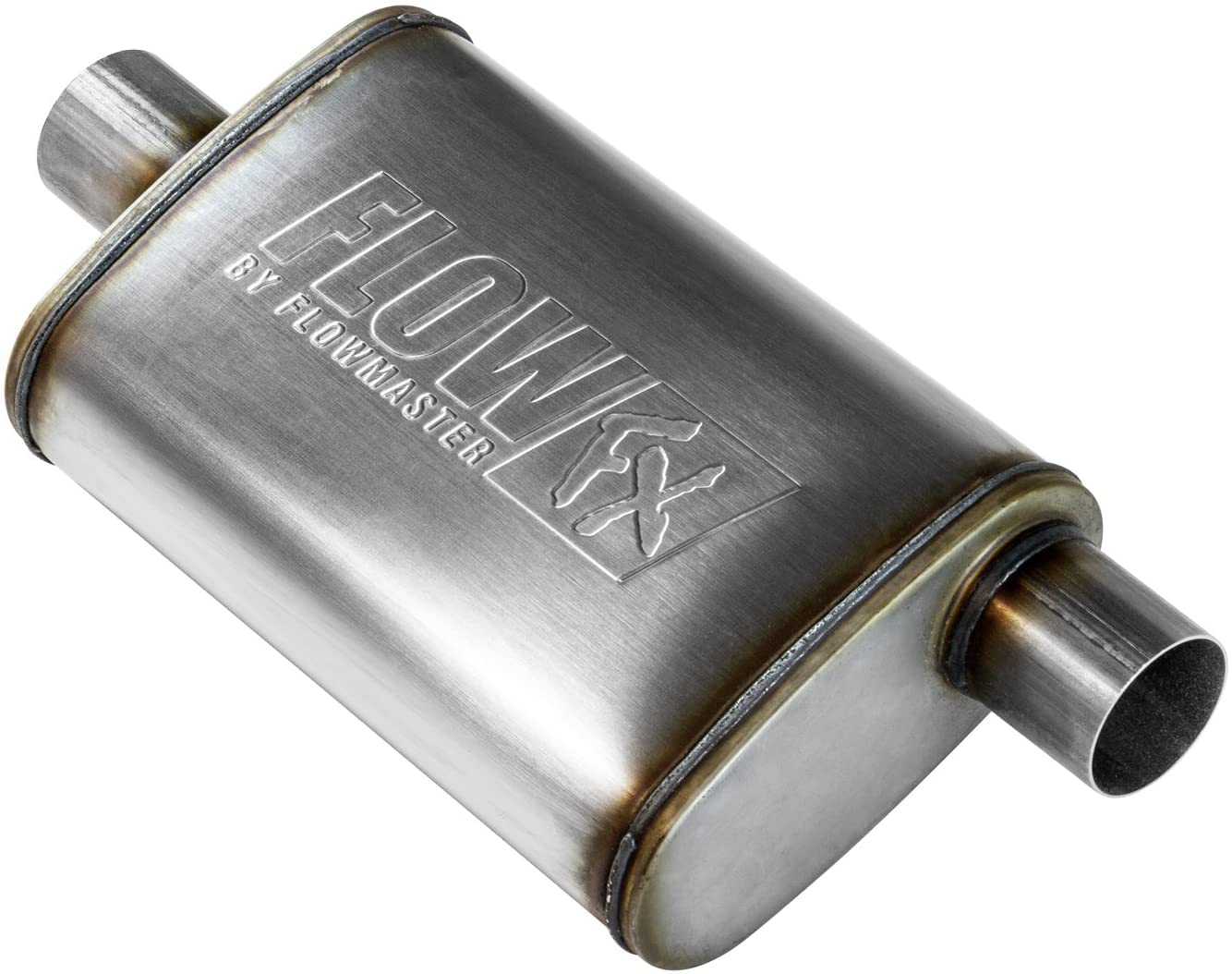 Flowmaster 71226 FlowFX Muffler 409S 2.5 inch Offset In / 2.5'' Center Out by MAPerformance - (2 Pack)