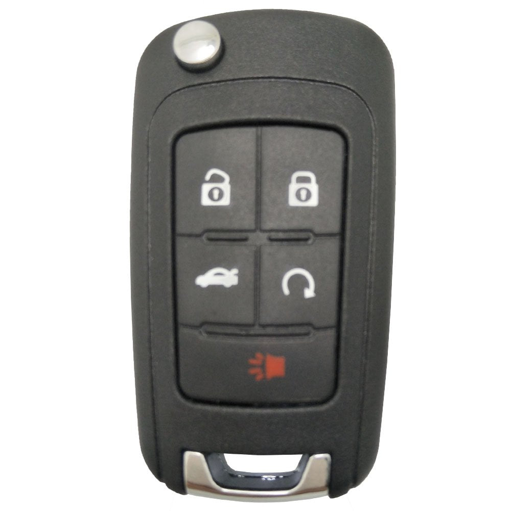 Replacement Key Fob Cover Case Shell Fit For Chevy Camaro Cruze Equinox Impala Malibu Sonic 5 Buttons Keyless Entry Remote Flip Key Shell