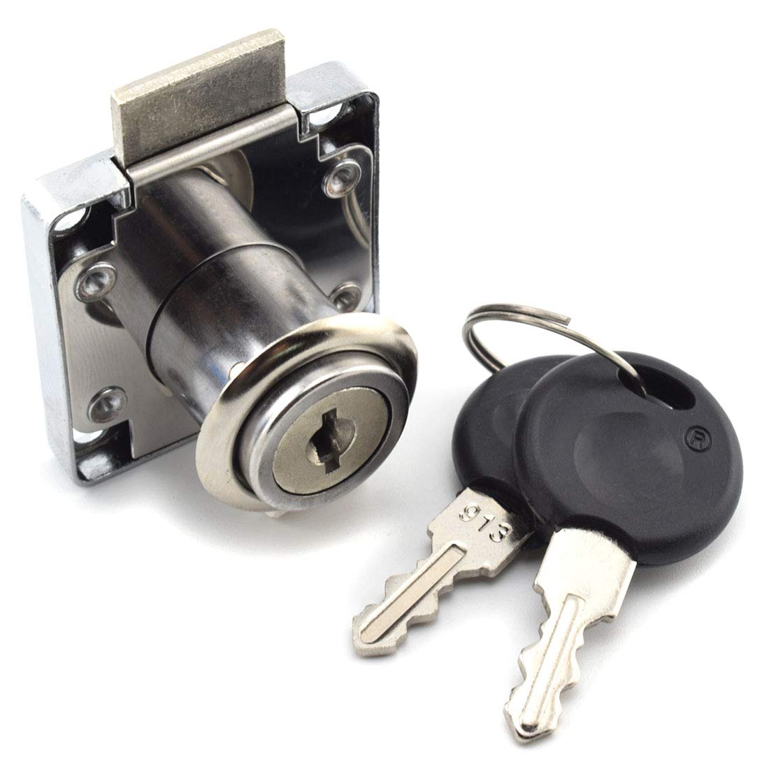 Sdtc Tech Drawer Lock With Keys And Matching Screws For Cabinet/Wardrobe/Cupboard/Office Desk Etc. (Cylinder Cam Length 22 Mm)