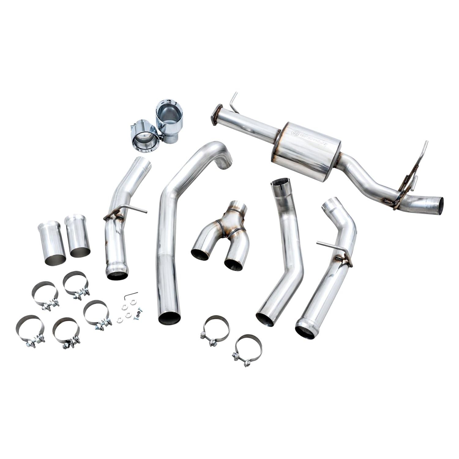 Awe Tuning 19-21 Ram 1500 5.7L (W/Cutouts) 0Fg Dual Rear Exit Cat-Back Exhaust - Chrome Silver Tips - 3015-32005
