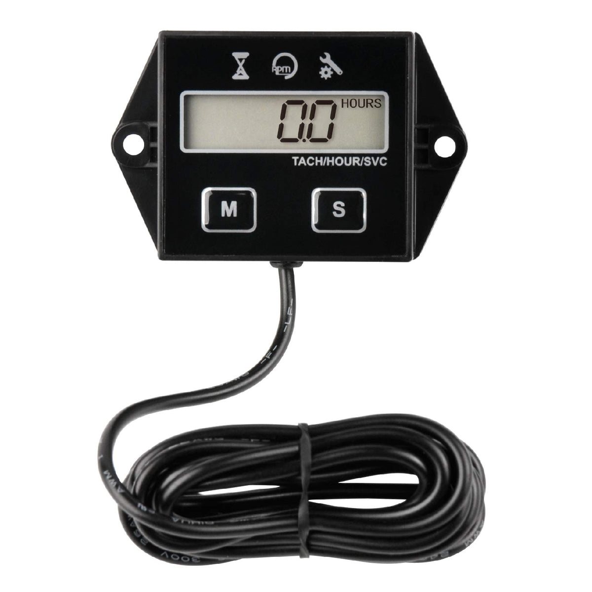 Runleader Digital Hour Meter Tachometer, Maintenance Reminder, User Shutdown, Use For Ztr Lawn Mower Tractor Generator Marine Outboard Atv Motor Snowmobile And Gas Powered Equipment (1)