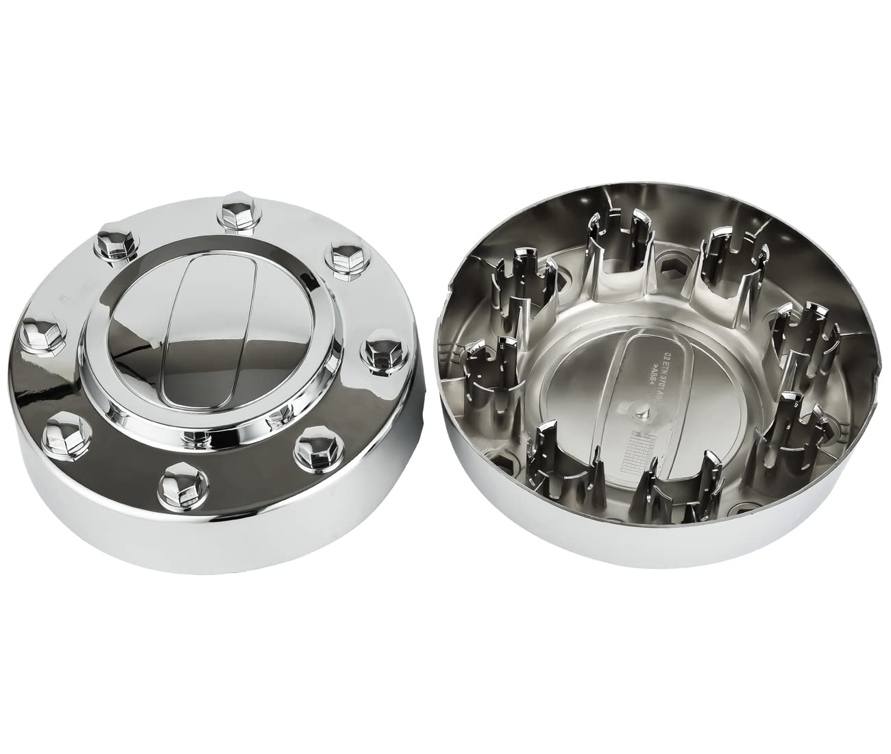 Okparz Replacement For Chrome Wheel Center Hub Cap Hubcap 2011-2018 Ram 3500 2Pcs Front 1-Ton Dually Drw Alloy Wheel