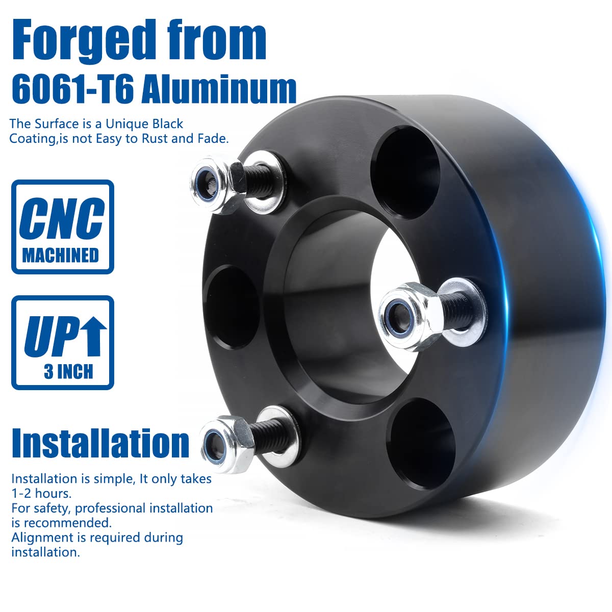 Gasupply 3'' Front Leveling Lift Kits, Compatible With 2006-2024 Dodge Ram 1500 4Wd, 3 Inch Raise Strut Suspension Spacers