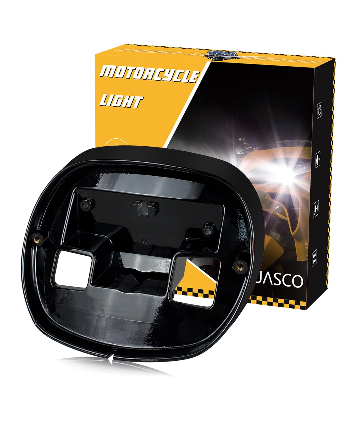 QUASCO Black Tail Light Base Plate, Taillight Baseplate Compatible with Harley Sportster Dyna Road King Electra Glide Ultra Clas