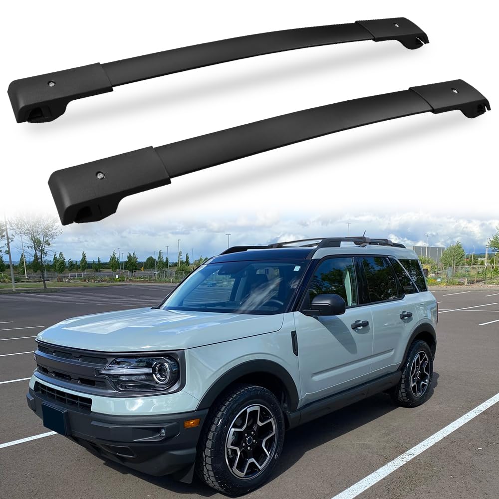 Crossbars Cross Bars Roof Racks Rails Compatible With 2021 2022 2023 2024 Ford Bronco Sport (On Road) Base & Big Band Models For
