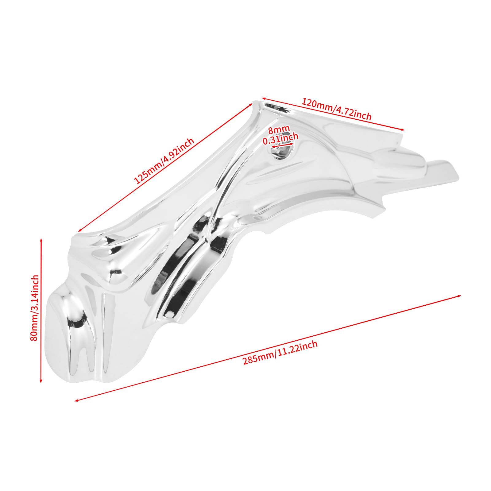 Hdbubalus Motorcycle Cylinder Base Side Covers Fit For Harley Touring Road King Road Street Electra Glide 2007-2016 Dyna Fat Bob Low Rider Super Glide 2006-2017 Chrome