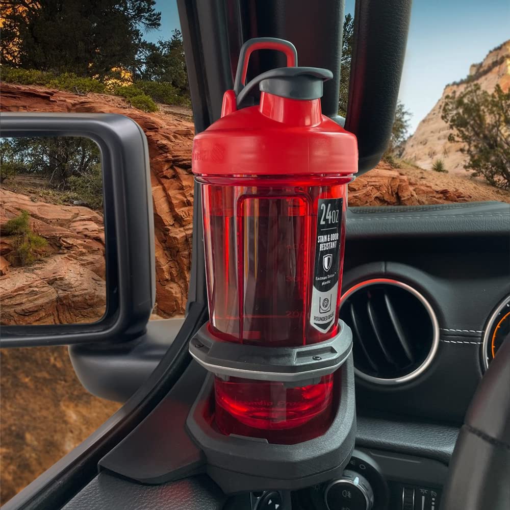 Azuto Cup Holder For Jeep Wrangler (Jl) / Gladiator (Jt) Left-Side 2018-2024 (Cup Holder Left) Wrangler Accessories Door Cup Holder