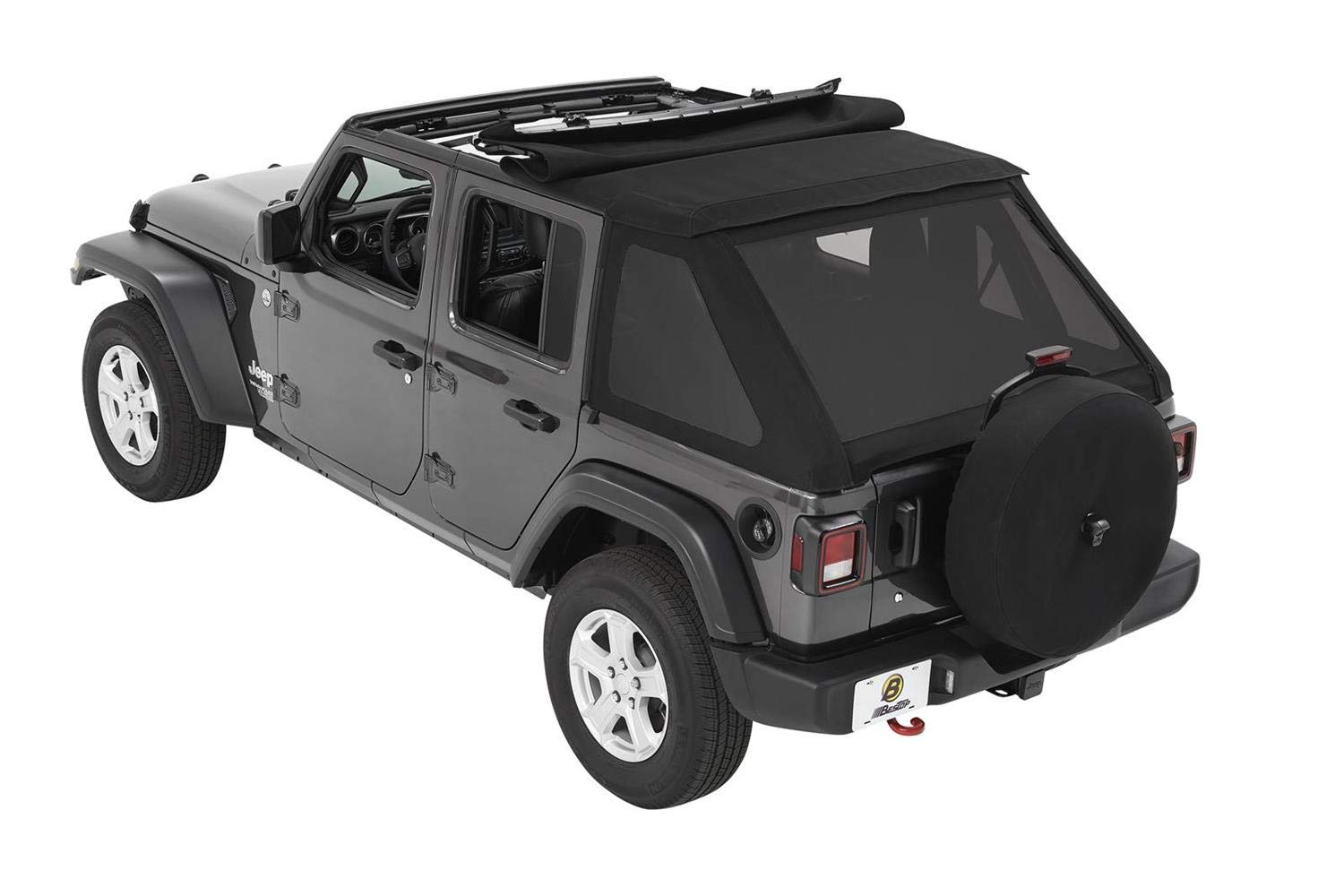 Bestop 5686335 Black Diamond All-New Trektop Soft Top 4-Door For The Jeep Wrangler Jl