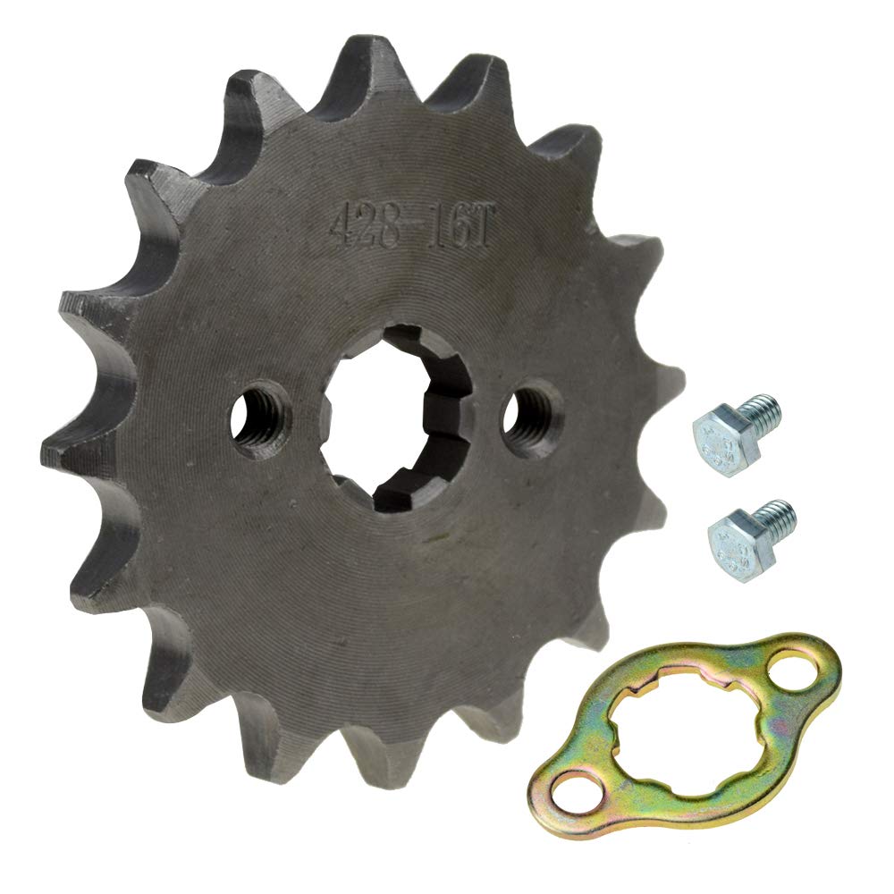 Hiaors 428 16T 17Mm Motorcycle Front Engine Sprocket For 50Cc 70Cc 110Cc 125Cc 140Cc 160Cc Taotao Roketa Coolster Sunl Lifan Chi