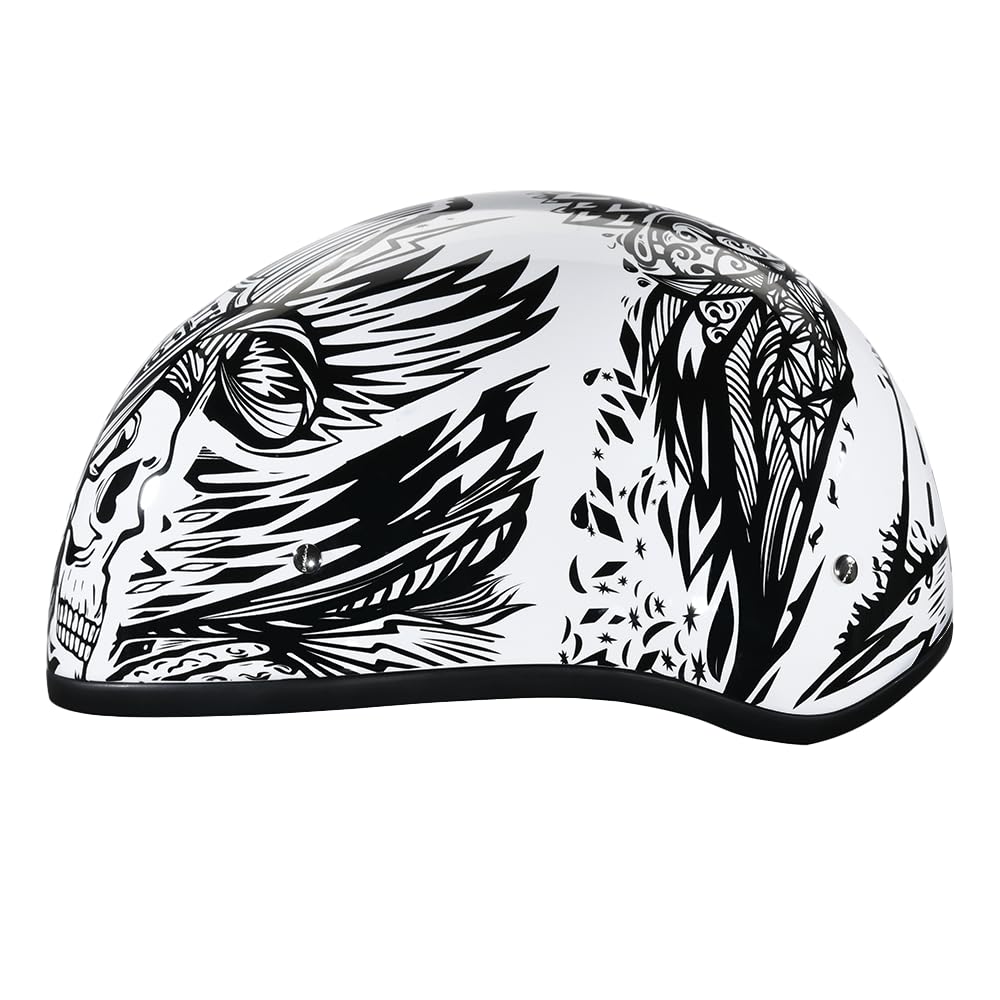 D.O.T. Daytona Skull Helmet- W/Live Fast- Xl