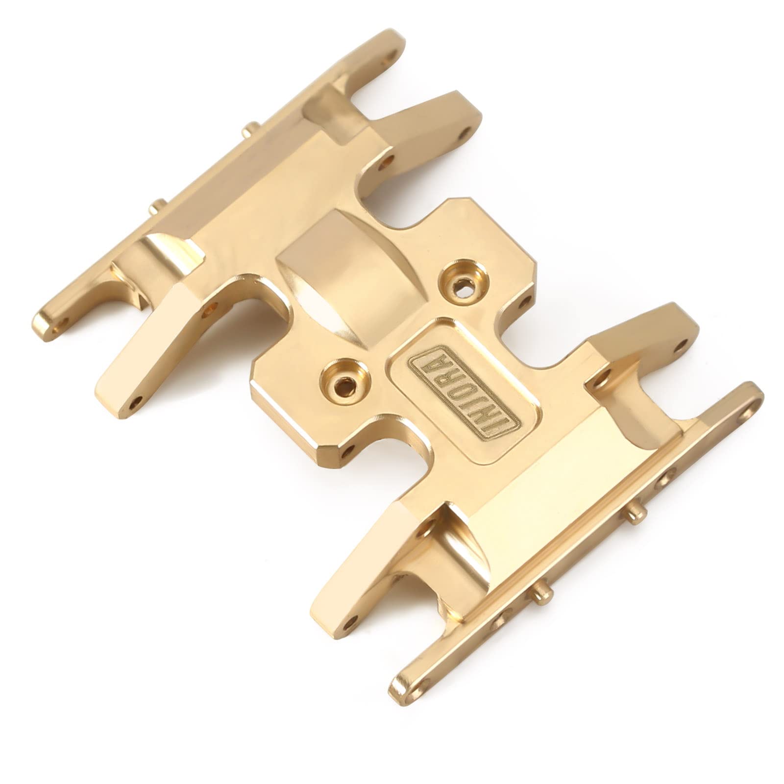 Injora Rc Skid Plate Brass Chassis Accessories For 1/24 Rc Crawler Axial Gladiator Bronco C10 Jlu Deadbolt Upgrades Parts (Gold)