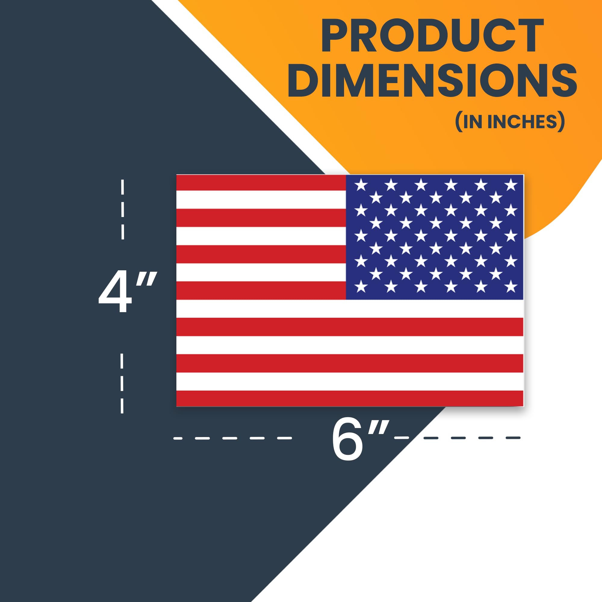 Magnet Me Up Reverse American Flag Decal, 4X6 Inch, Red, White, Blue, Heavy-Duty Automotive Magnet For Car, Truck, Suv, Or Any M