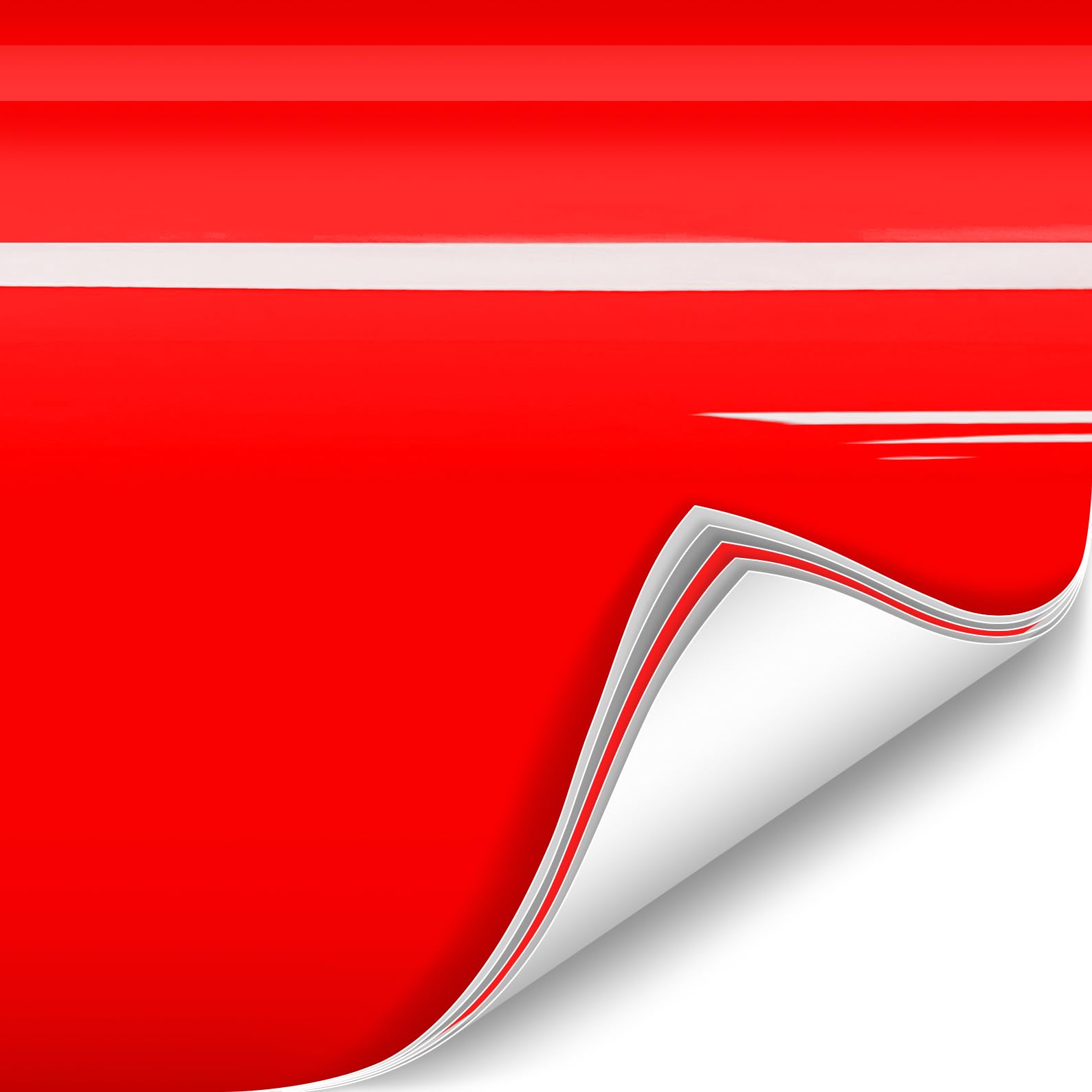 Colorfusion Ppf By Vvivid, Gloss Ultra Red Dry Apply Ppf Vinyl Car Wrap Roll 1.3Ft X 5Ft