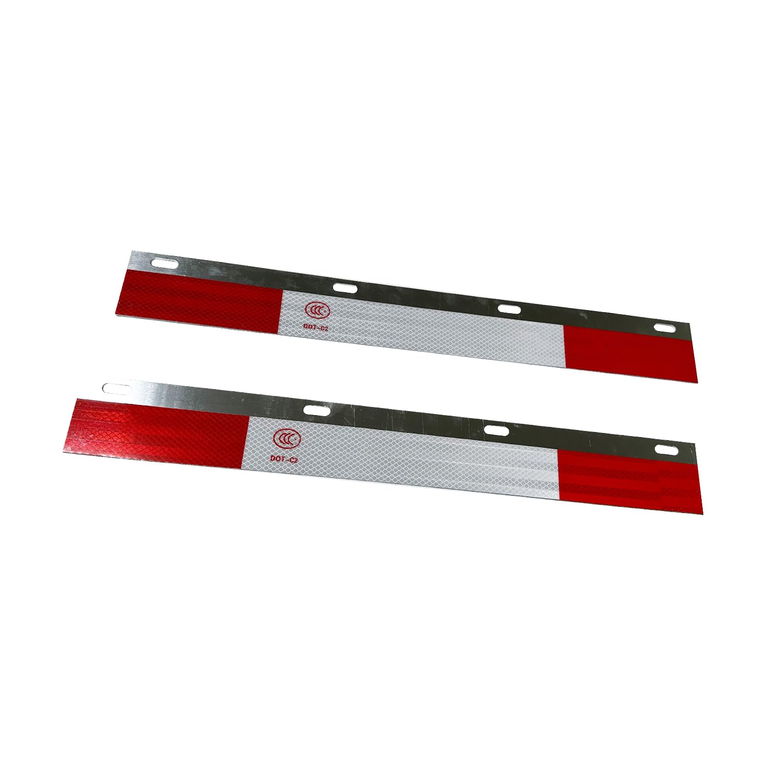 Ibestwolf 2Pcs 24' X 3' Aluminum Mud Flap Hanger Top Flap Plate Reflector For Semi Truck Trailer, Straight Type