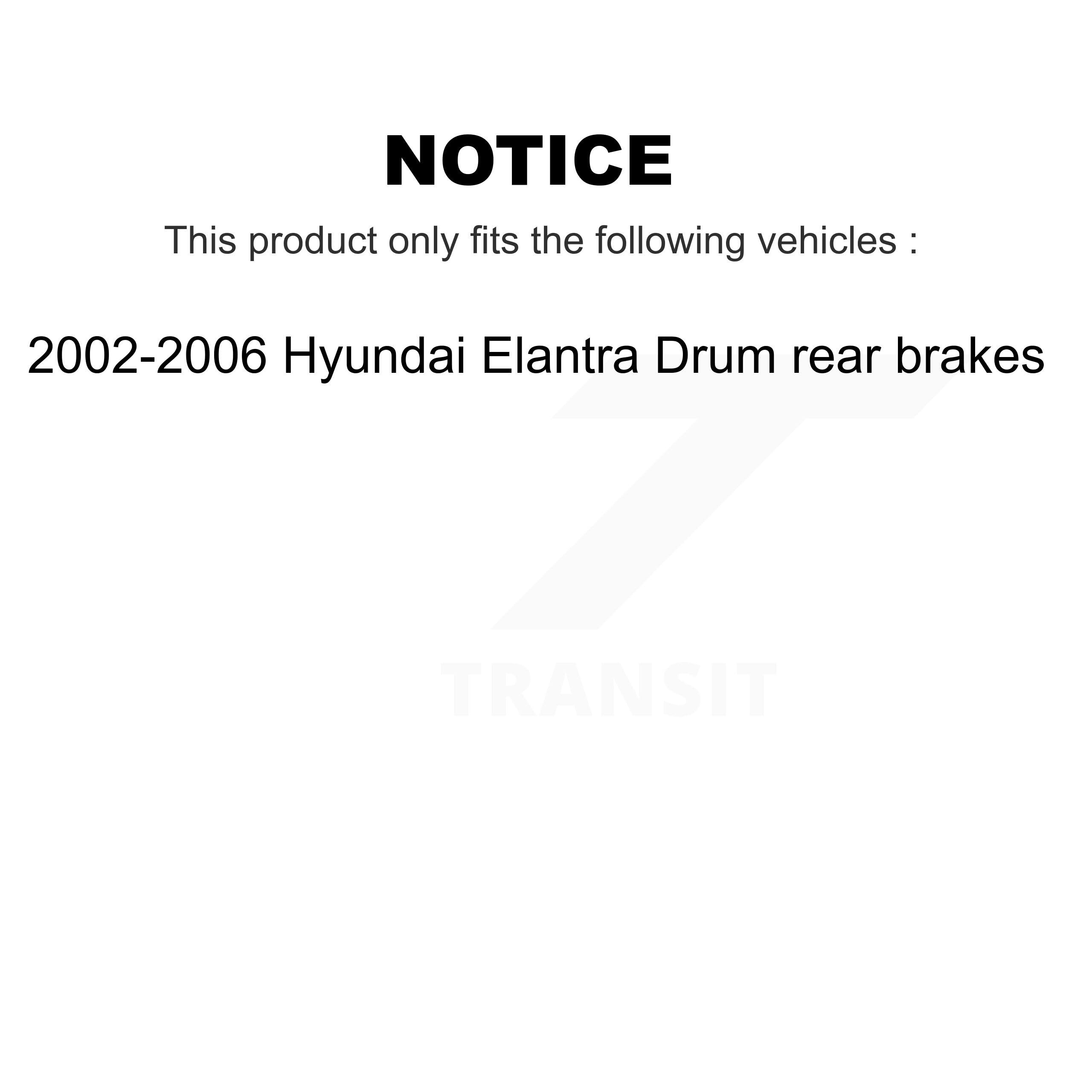Transit Auto Rear Brake Drum Shoes And Spring Kit Replacement For 2002-2006 Hyundai Elantra Rear Brakes K8N-100362