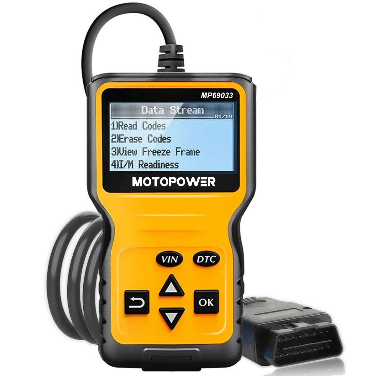 MOTOPOWER MP69033 Car OBD2 Scanner Code Reader Engine Fault Code Reader Scanner CAN Diagnostic Scan Tool for All OBD II Protocol