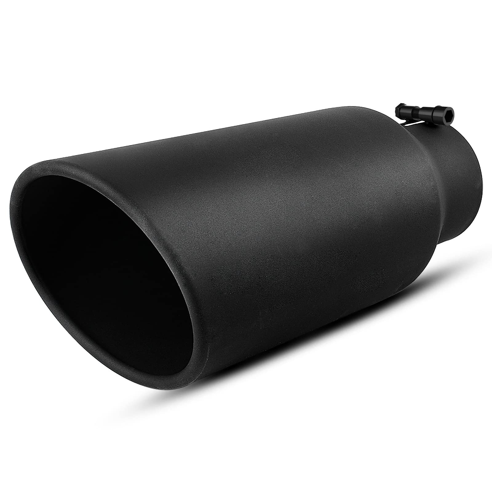 Autosaver88 4 Inch Inlet Exhaust Tip, 4'' Inlet 6'' Outlet 15'' Long Stainless Steel Exhaust Tail Tip For 4'' Outside Diameter T