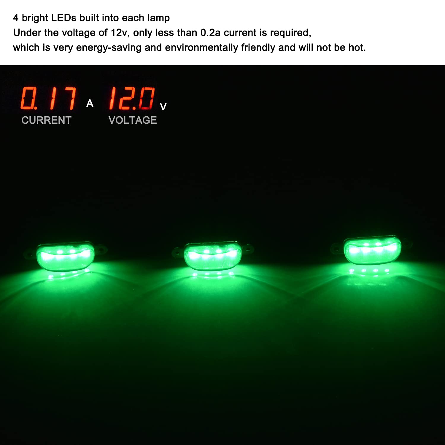 Boigoo Front Grille Lights Compatible For Dodge Ram 1500 2013-2018 & Ford F-150 Raptor 2004-2019, Cars Grid Grilles (Green - Smoked Lens)