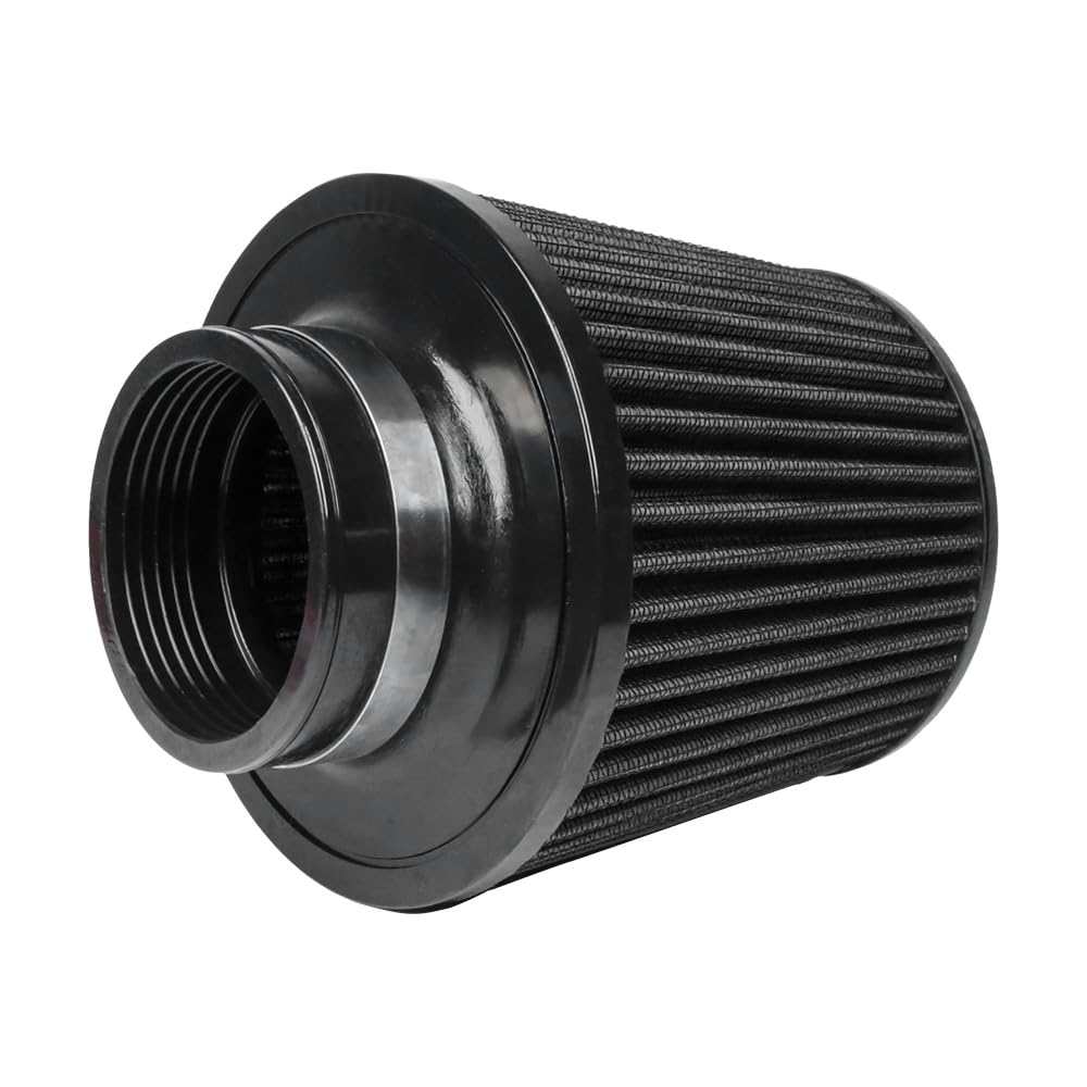 Kyostar Universal Carbon Fiber 3 Inch 76mm Air Intake Cone Filter Replacement Quality Dry Air Filter, Black