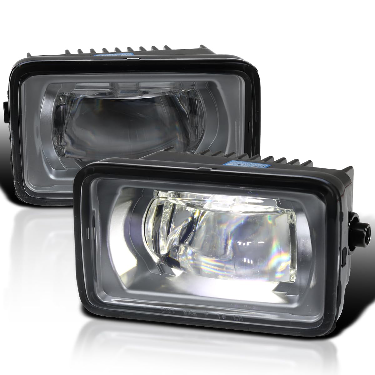 Spec-D Tuning Smoke Lens LED Fog Lights + Built-In LED Bulbs Included Compatible with Ford F250 F350 Super Duty 2017-2018 L+R Pa