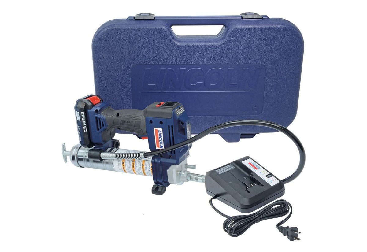 Lincoln 1882 Powerluber 20 Volt Battery Powered Grease Gun With 36'' Hose For Automotive, Agricultural, And Industrial Equipment