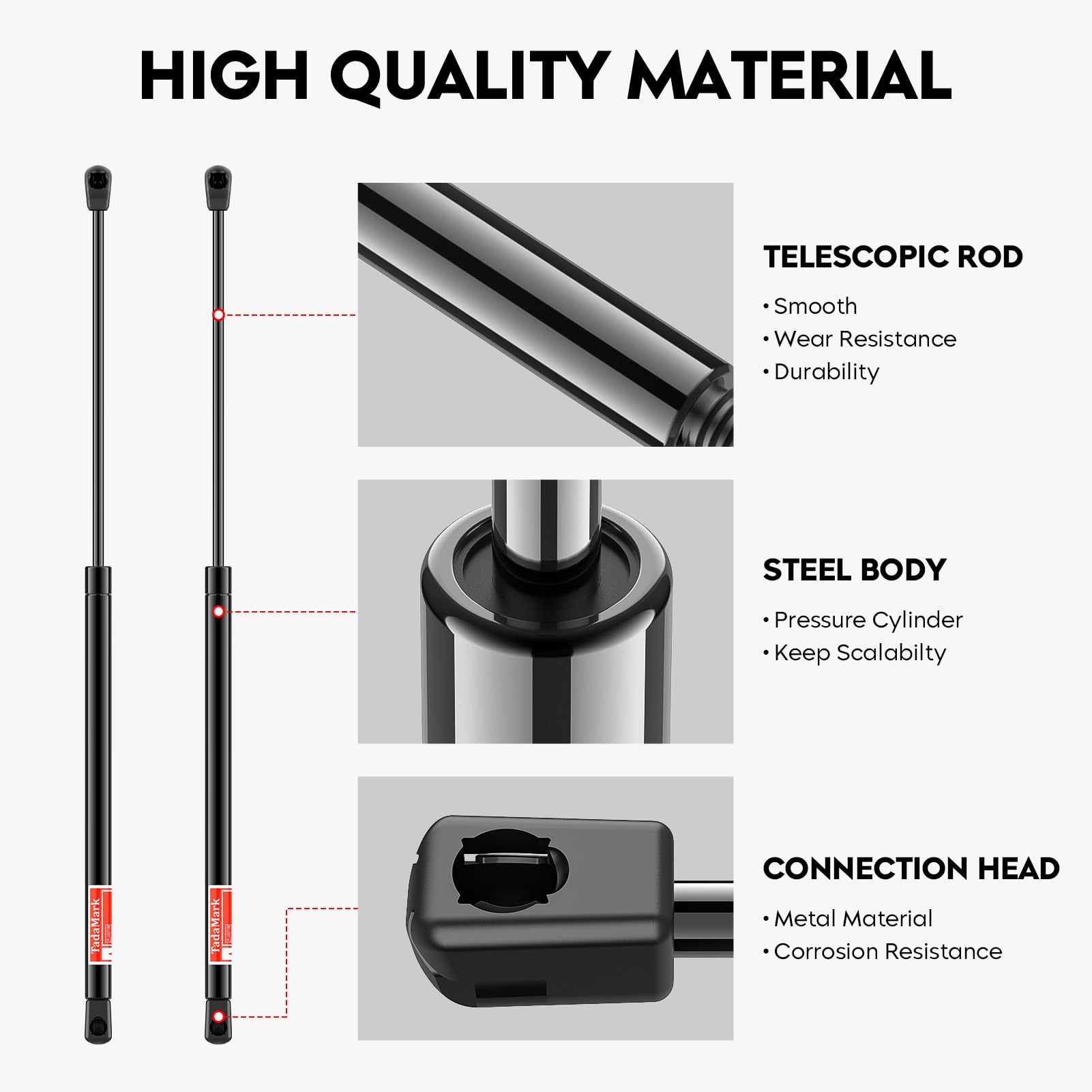 Hood Struts Lift Support Fit for Acura MDX 2007-2013, Front Hood Rods Shocks Fits 2007 2008 2009 2010 2011 2012 2013 Acura MDX Base Sport Utility 4-Door, 6339 PM1109, 2 Pcs