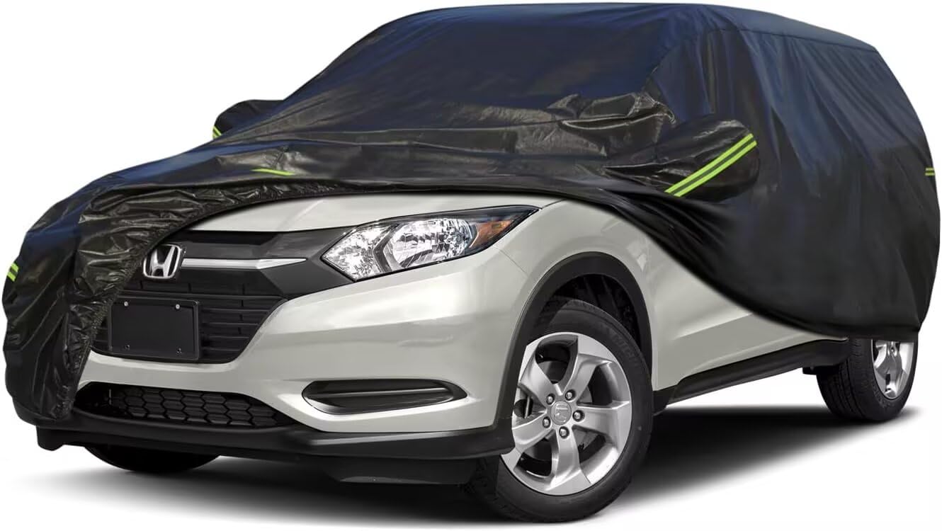 Koukou Waterproof Suv Car Cover Suitable For Honda Hrv From 1998 To 2025, 7 Layers Heavy Duty Car Cover Waterproof All Weather W