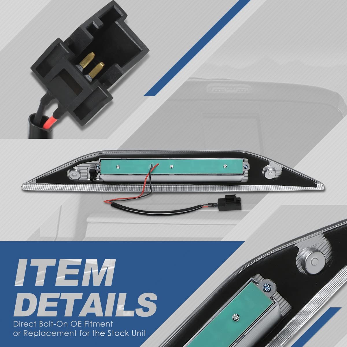 Auto Dynasty High Mount Smoked Housing Led 3Rd Tail Brake Light Stop Lamp Compatible With Ford Freestyle