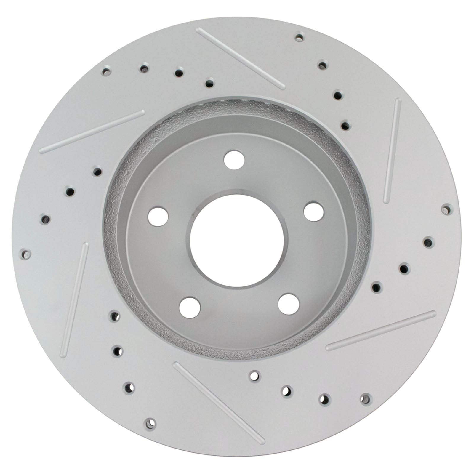 Trq Front Performance Brake Rotors Set Premium G-Coated Cross Drilled & Slotted Compatible With 1999-2004 Jeep Grand Cherokee