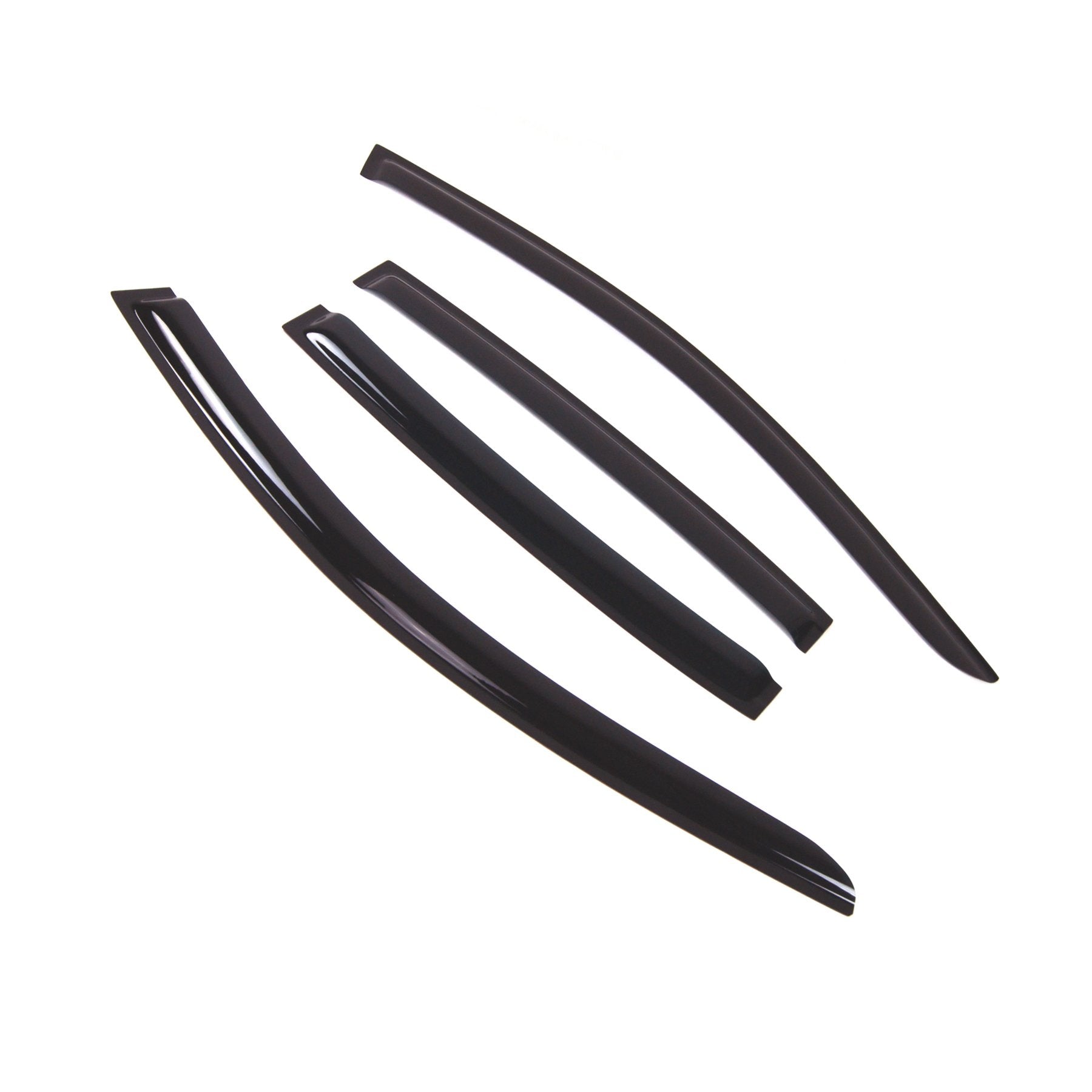 Tuningpros Wd2-637 Dark Smoke 4 Pcs Set Window Visor (Outside Mount) Deflector Rain Guard Compatible With 2013-2017 Honda Accord