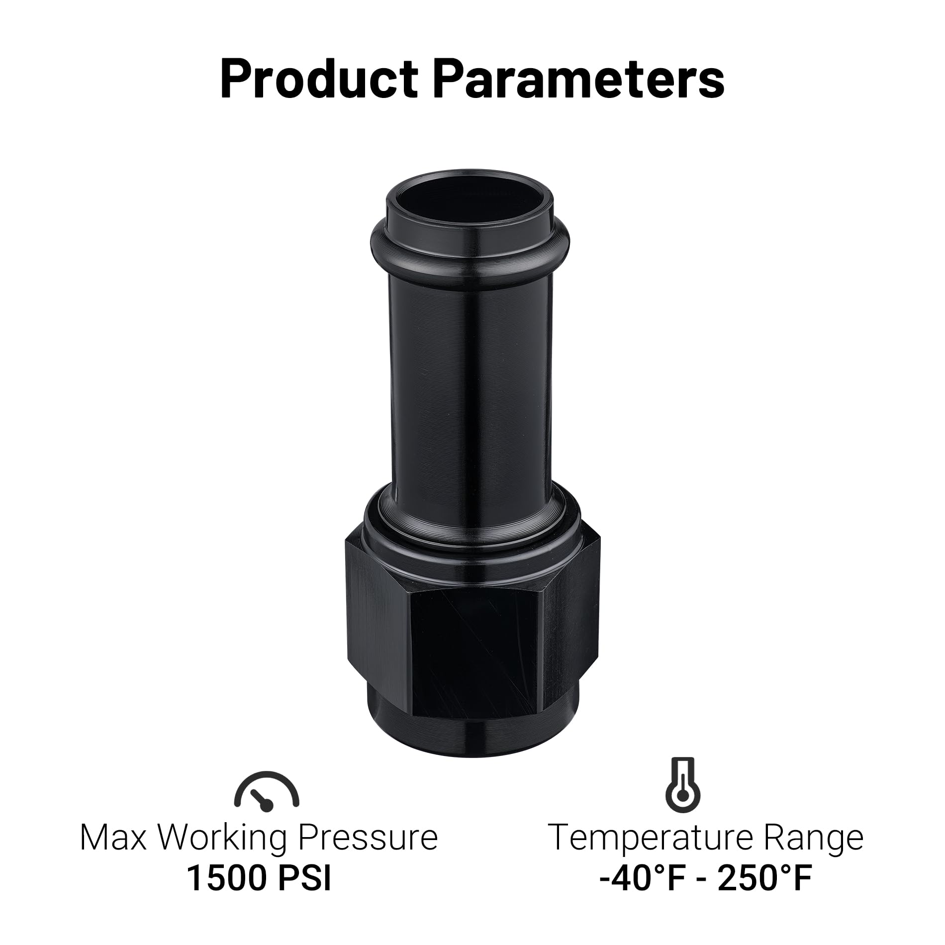 EVIL ENERGY 6AN Female to 1/2'' Barb Hose Fitting Straight Swivel 2PCS