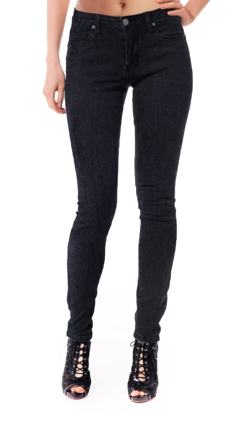 Hybrid  Company Womens Super Comfy Stretch Denim 5 Pocket Jean P22879Sk Black 7 Short