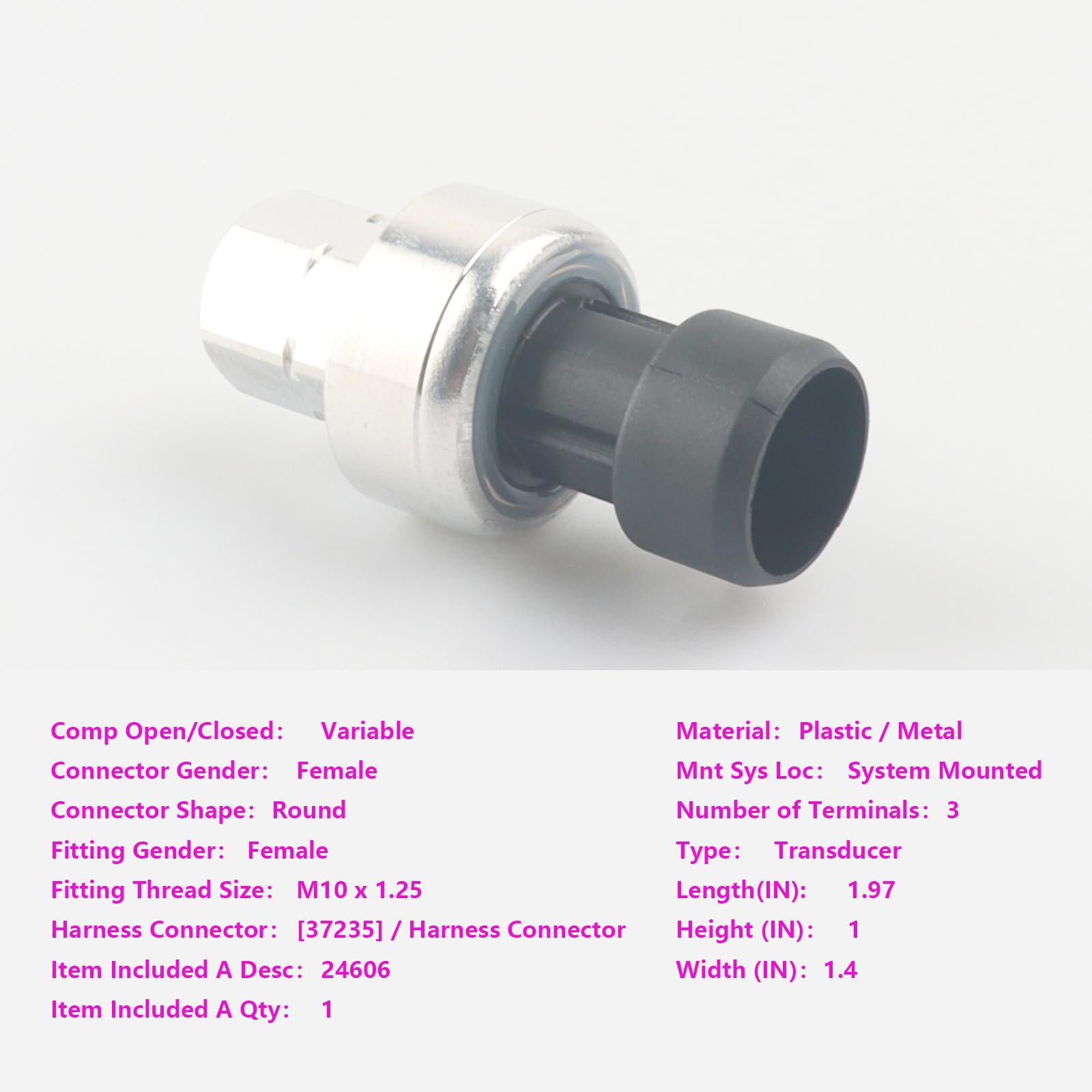 1551343 AC High Pressure Sensor Switch,15-51343,13587668 Compatible with Chevy Suburban Tahoe 2002-2021,Buick Cadillac GMC Sierr