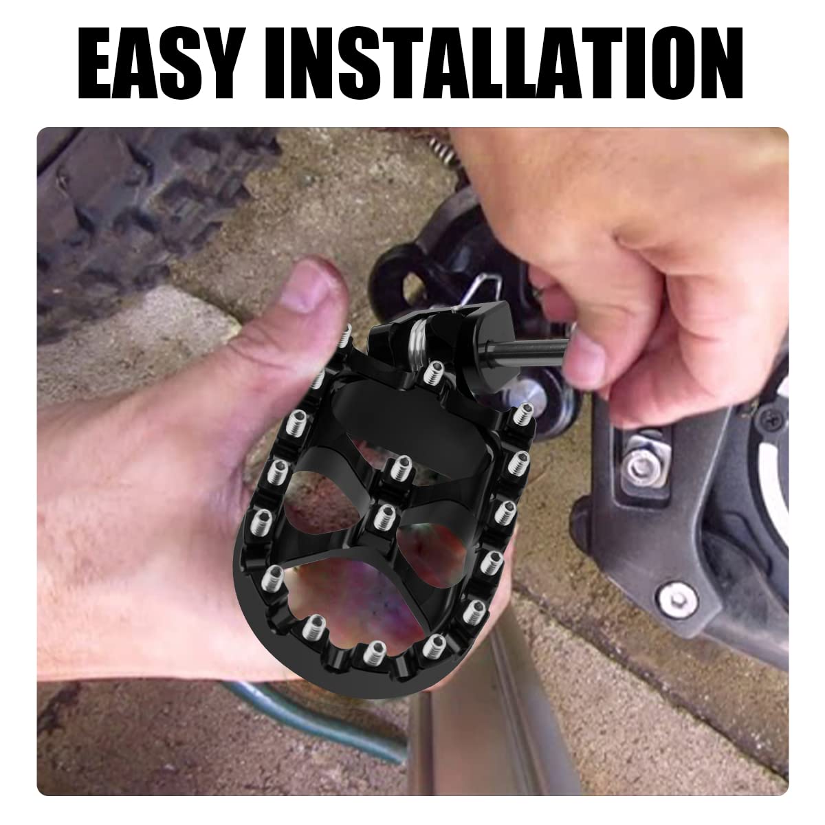 Urlwall 2Pcs Foot Pegs Holder For Sur Ron Light Bee X And S Segway X160 X260 Honda Crf150F 03-19 Crf230F 03-19,Cnc Aluminum Anti-Rust Durable Foot Peg Clamps,Widen And Thicken Foot Peg Bracket