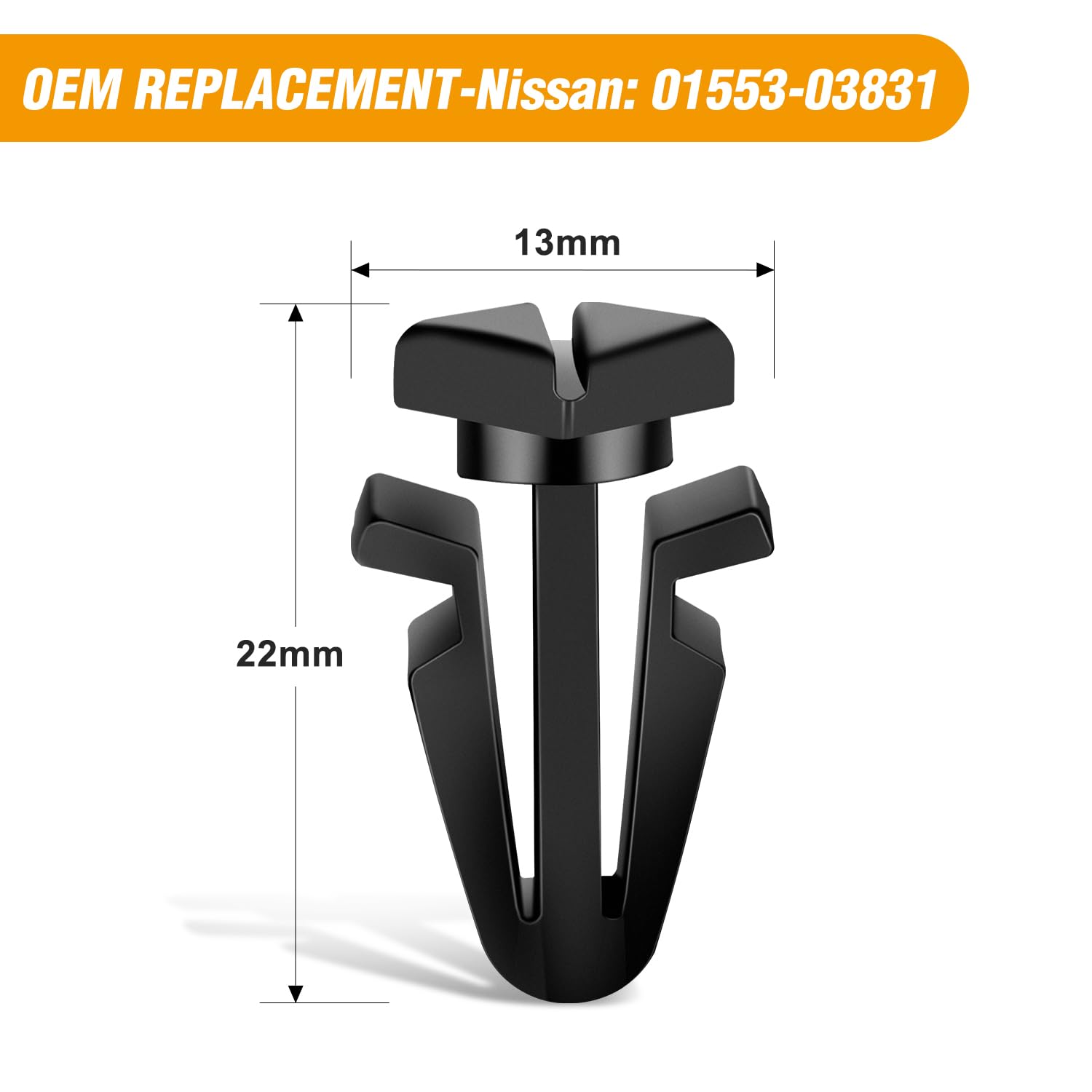 Gooacc 50 Pcs Grille Retainer Clip For Nissan 01553-03831 200Sx, Axxess, Frontier, Maxima, Pulsar Nx, Sentra, Stanza, Xterra, J3