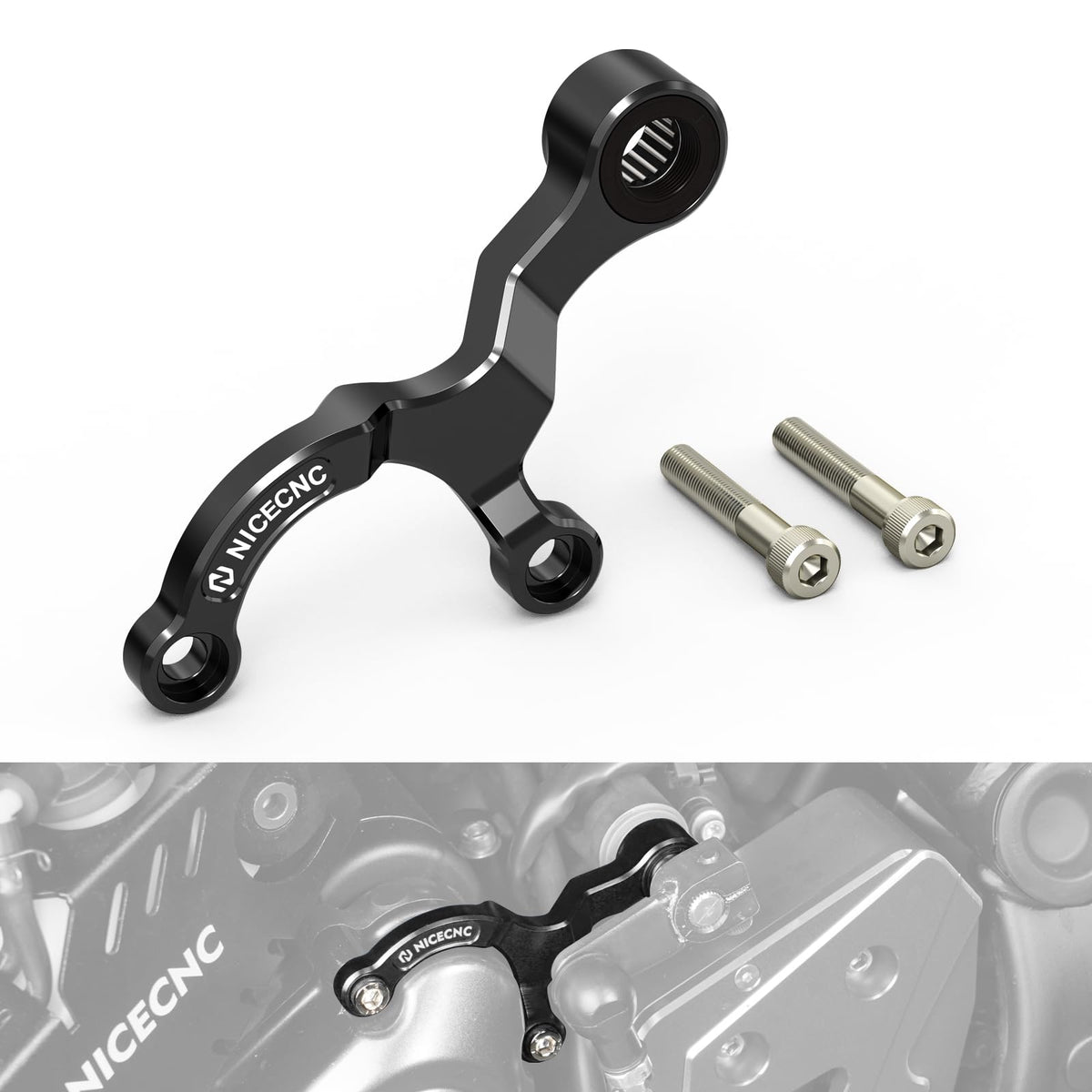 Nicecnc Black Shift Stabilizer Gear Shift Support Compatible With Yamaha Tenere 700/Xtz700 2019-2024,Tenere 700 Rally Edition 2020-2024,Tenere 700 World Raid 2022,Mt-07 2018-2023
