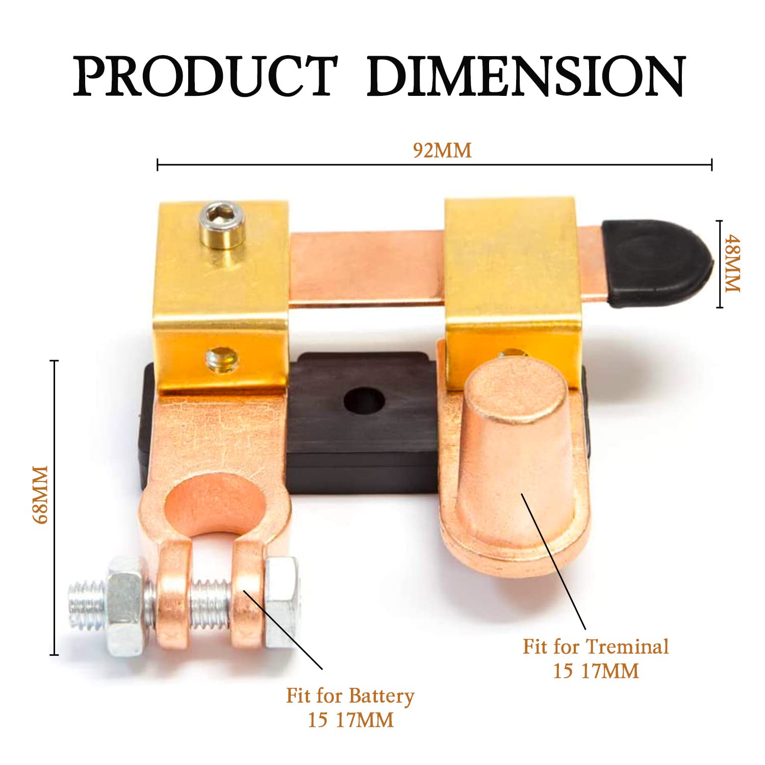 GOGONFLY Top Post Battery Disconnect Switch, 12V 24V Knife Blade Master Switch, Battery Cut Off Shut Off Kill Switch for Car Mar