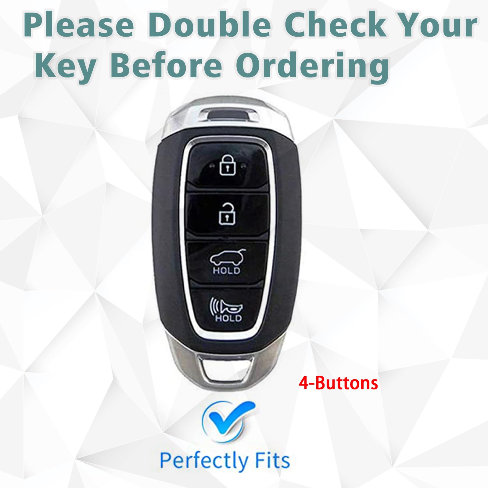 Keycov Key Fob Cover For Hyundai Accessories Keychain Keyshell Ring Case Compatible With Sel 2023 Palisade Elantra Gt Accent Kon