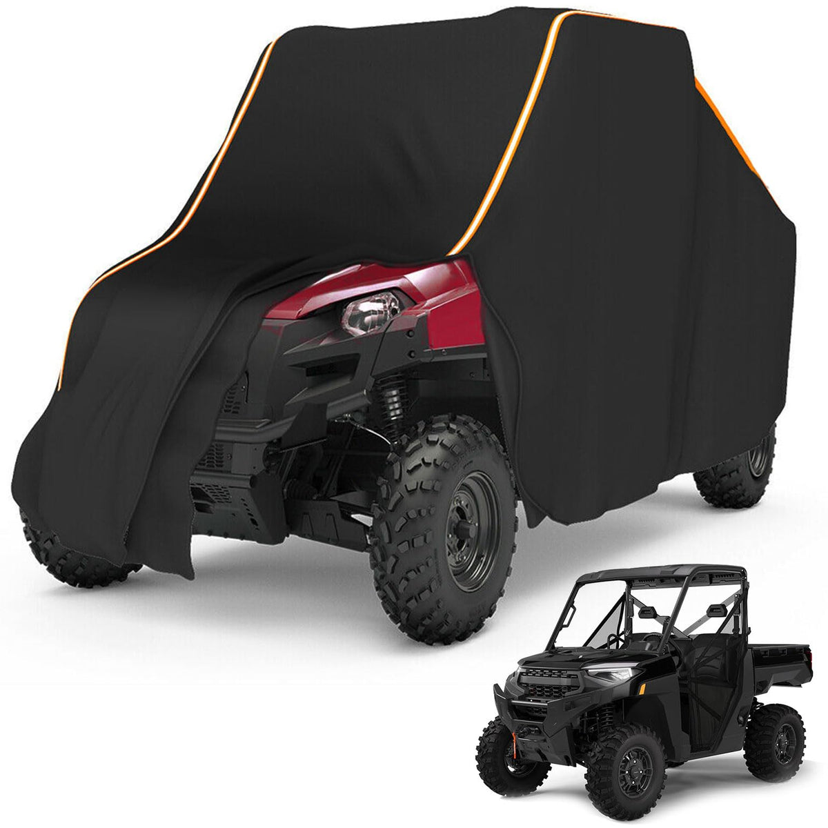 Kemimoto Utv Cover 2 Seater All-Weather Protection, Compatible With Polaris Ranger Xp 1000/ Mule/Pioneer/Wolverine/Cfmoto Uforce