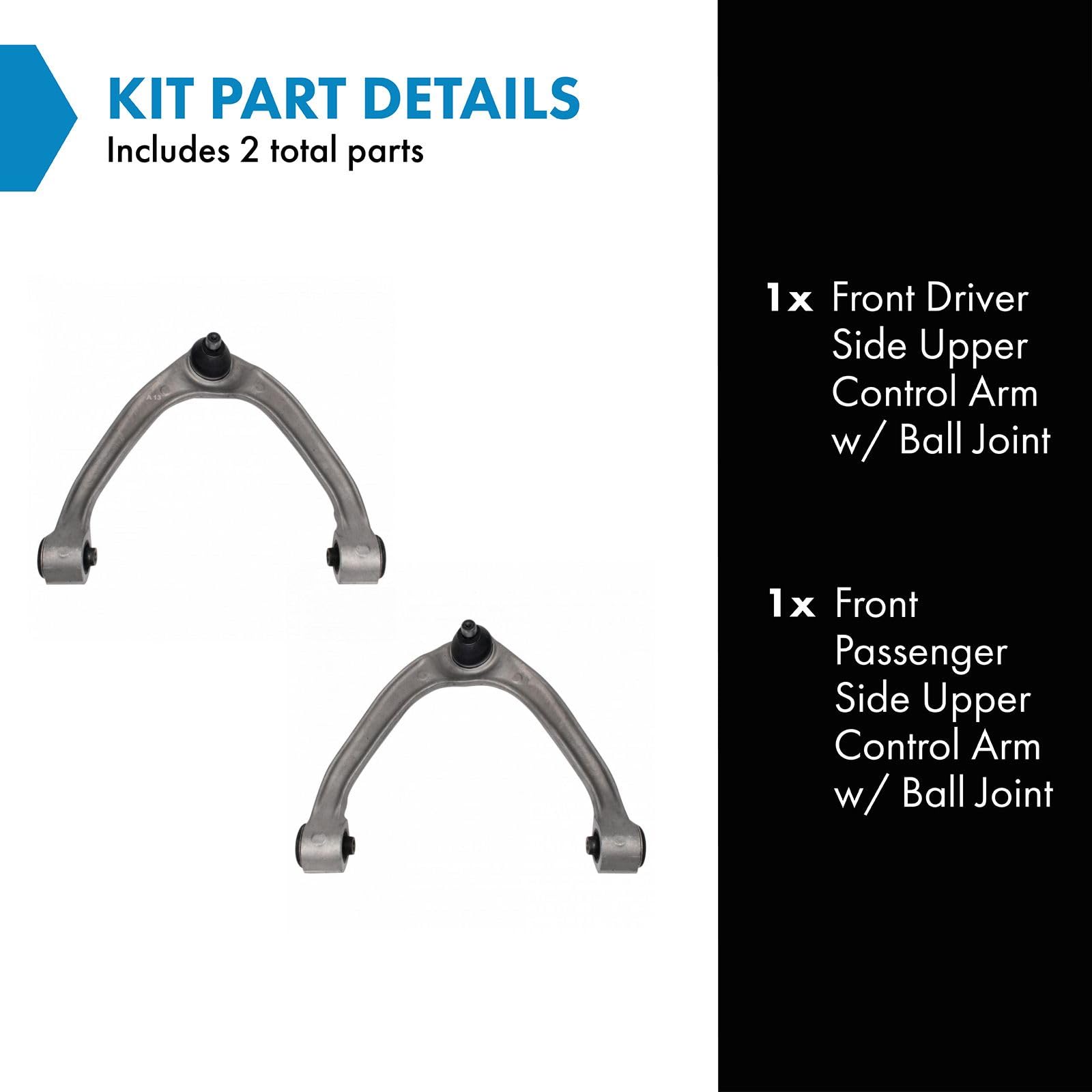 Trq Front Upper Control Arm With Ball Joint Set Compatible With 2008-2012 Infiniti Ex35 2013 Ex37 2008-2013 G37 2014-2023 Q50 20