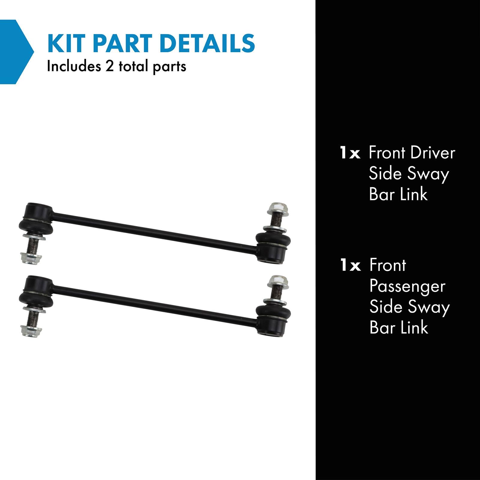 Trq Front Sway Bar Stabilizer Link Set Compatible With 2020-2022 Toyota Highlander 2019-2022 Rav4 2021-2022 Rav4 Prime Venza