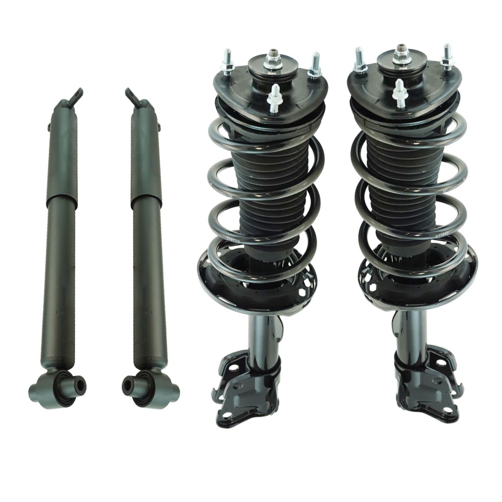 Trq Front And Rear Complete Strut Assembly & Shock Absorber Kit Complete Strut & Coil Spring Assembly Compatible With 2009-2015