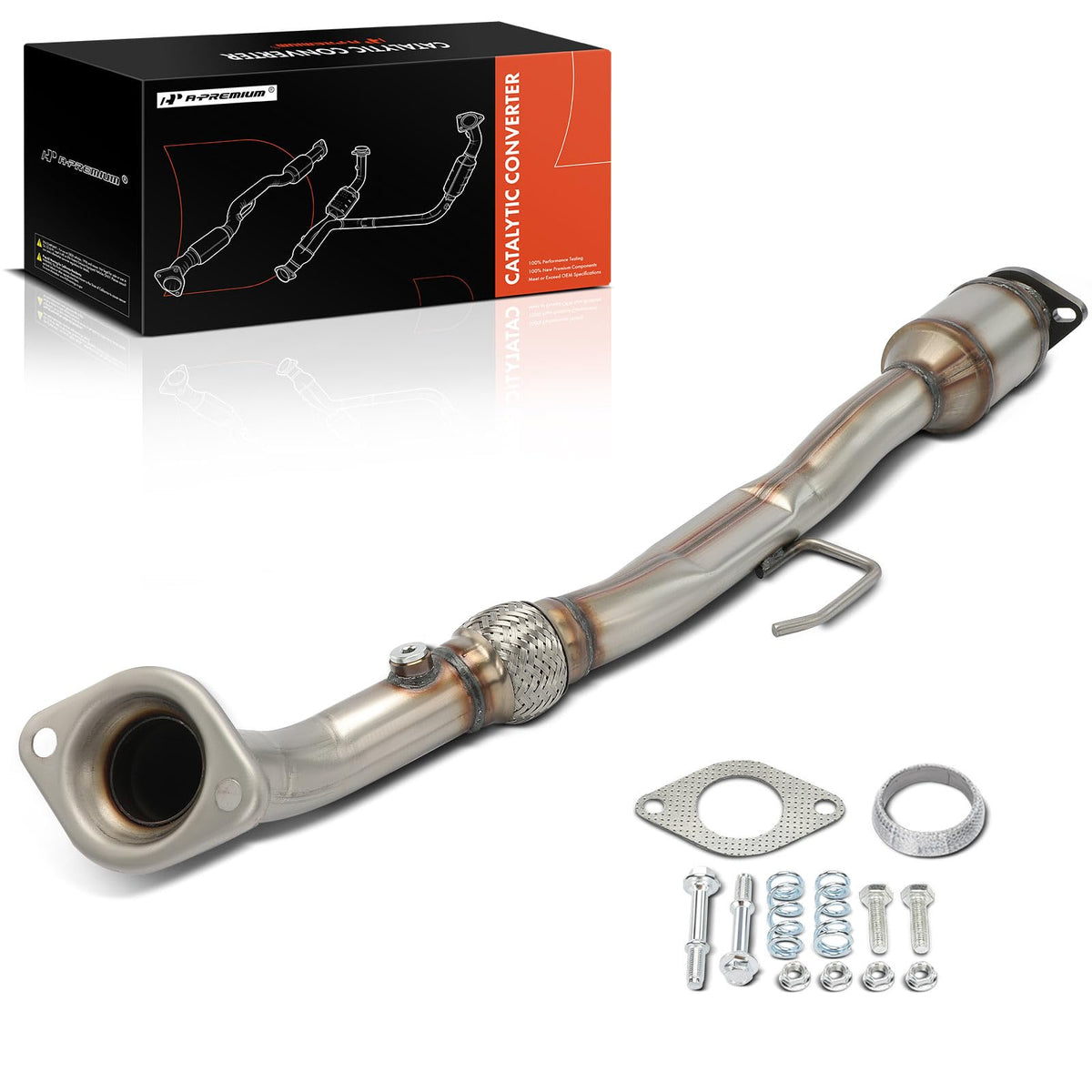 A-Premium Rear Catalytic Converter Kit Direct-Fit Compatible with Nissan Altima 2002 2003 2004 2005 2006 2.5L, EPA Compliant