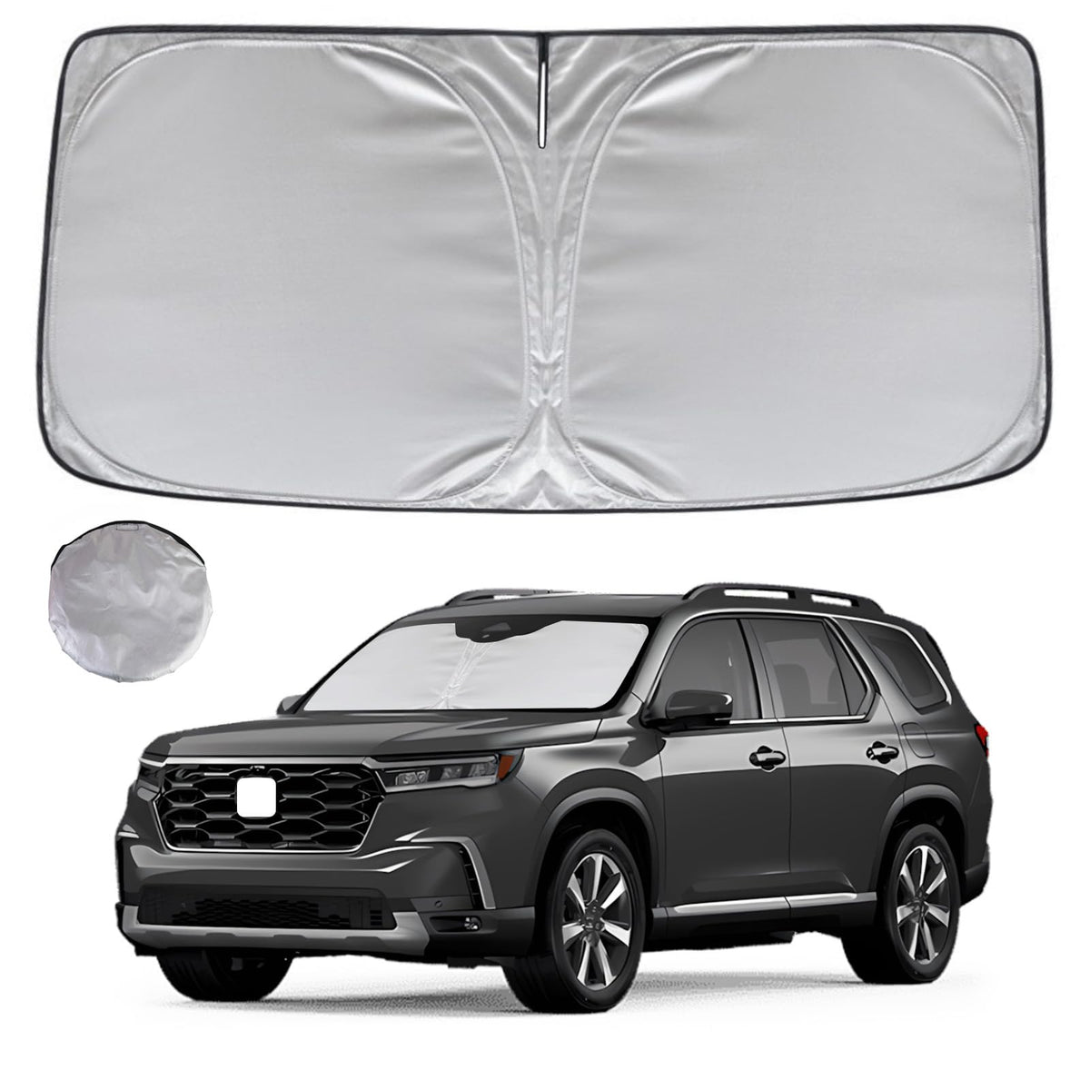 Kayzt Windshield Sun Shade For 2009-2015 Honda Pilot Foldable Sunshade Front Window Custom Fit Car Accessories
