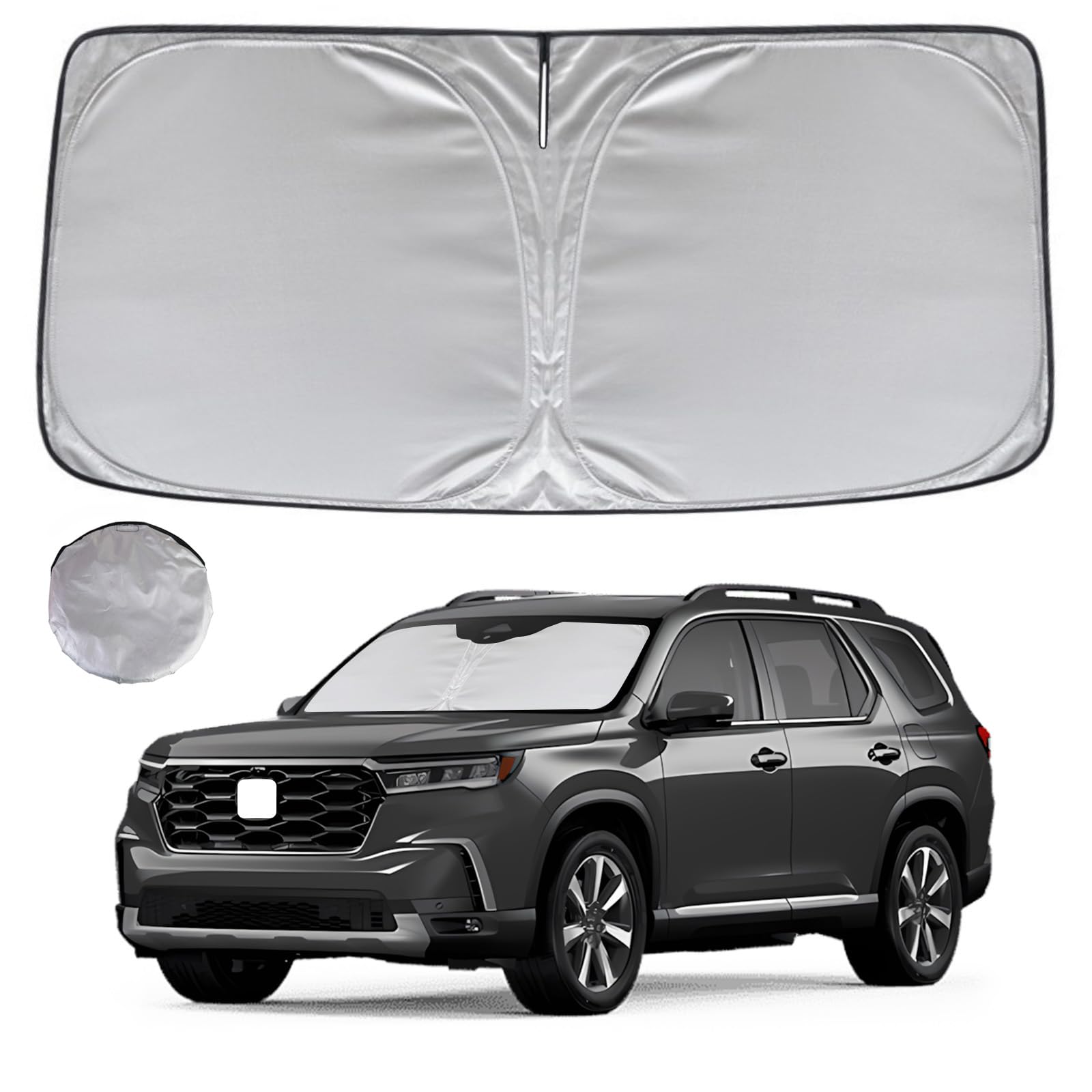 Kayzt Windshield Sun Shade For 2016-2025 Honda Pilot Foldable Sunshade Front Window Custom Fit Car Accessories