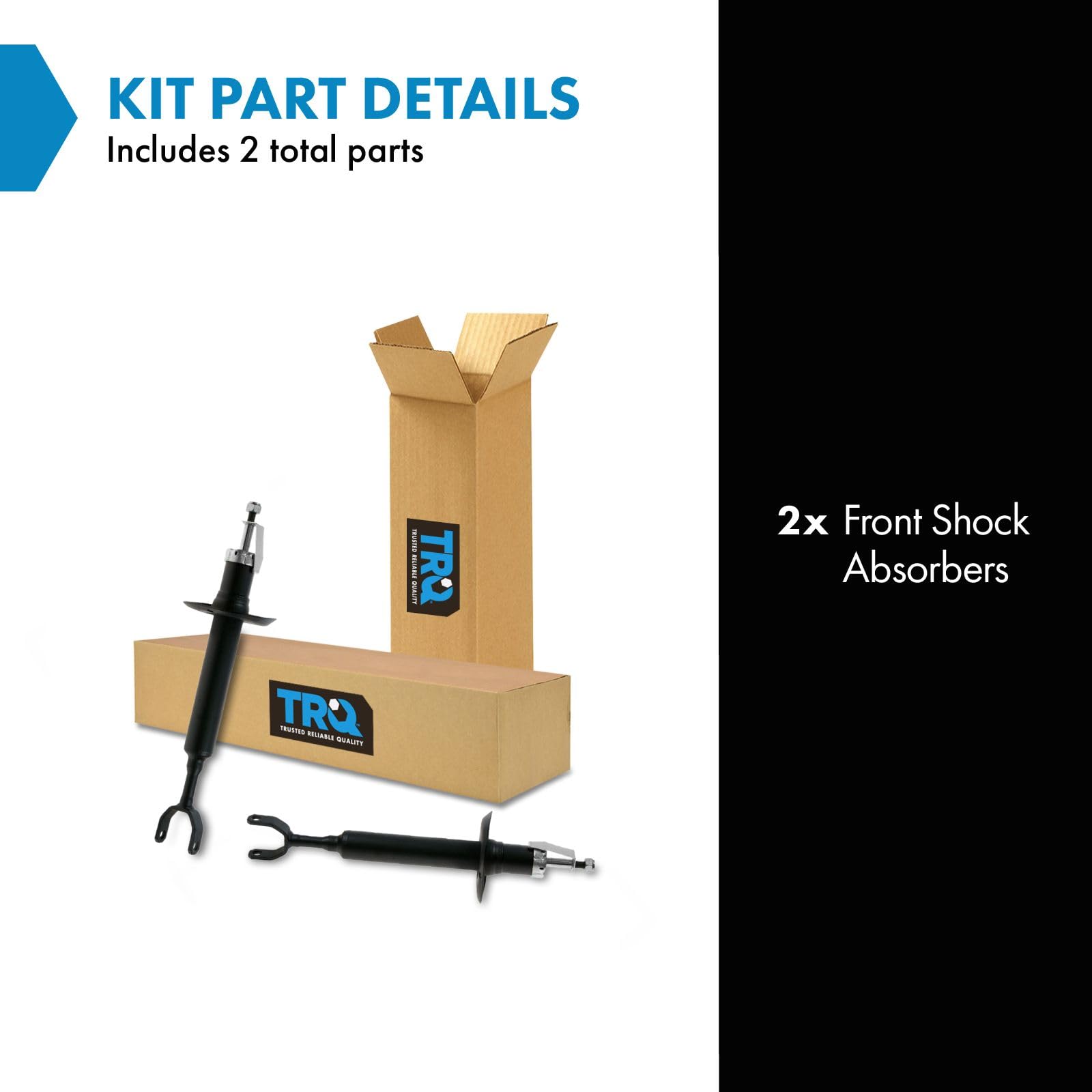 Trq Front Shock Absorber Set Compatible With 1999-2004 Audi A6 A6 Quattro 1998-2005 Volkswagen Passat
