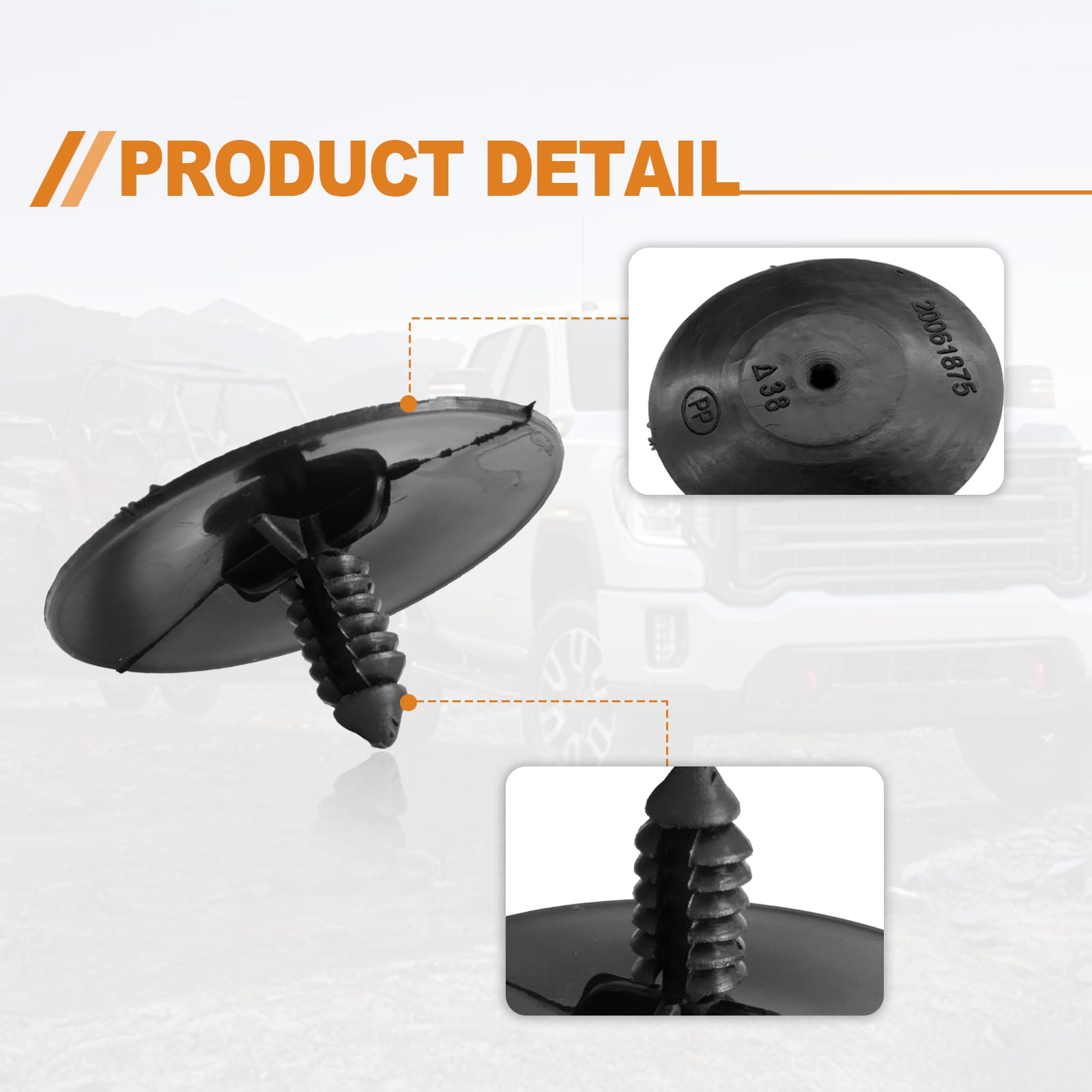 30Pcs Hood Panel Insulation Seal Retainer Clip Compatible With Buick Cadillac Chevy Gmc Hummer Honda Escalade Oldsmobile Pontiac Saturn 3078511 3977775