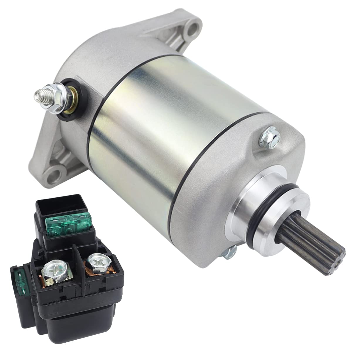 Soarider Starter & Relay For Suzuki 2002-2007 Eiger 400 Lt-A400 Lt-A400F Lt-A400C Lt-F400 Lt-F400F, 31100-38F00 3110038F00 18809 18840 410-54068 41054068 Smu0297 Sm14241 495775