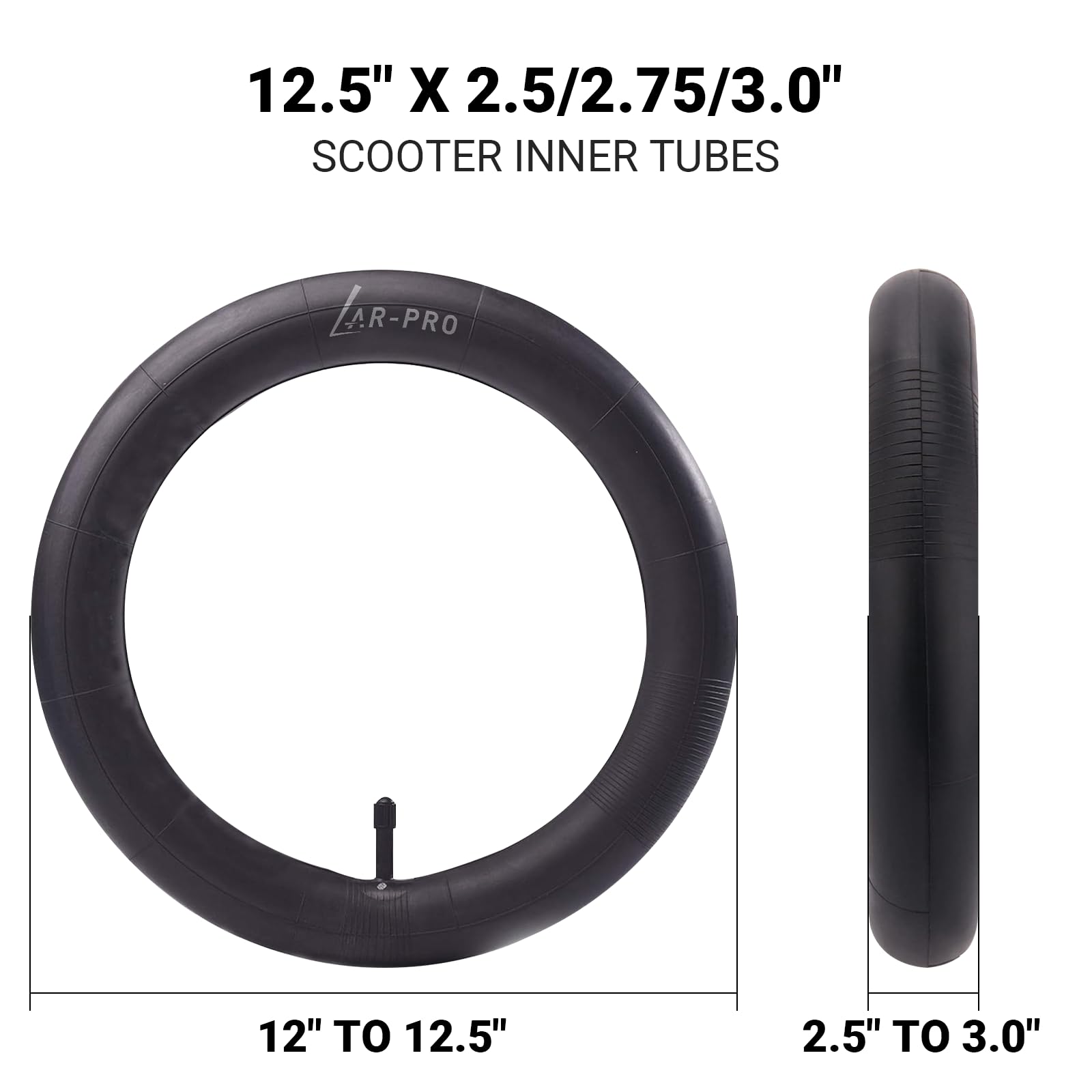 12.5 X 2.5/2.75/3.0 Scooters Replacement Tubes Inner Tube With Tr13 Stem For Razor Pocket Mod (Bella, Betty, Bistro, Daisy, Hann