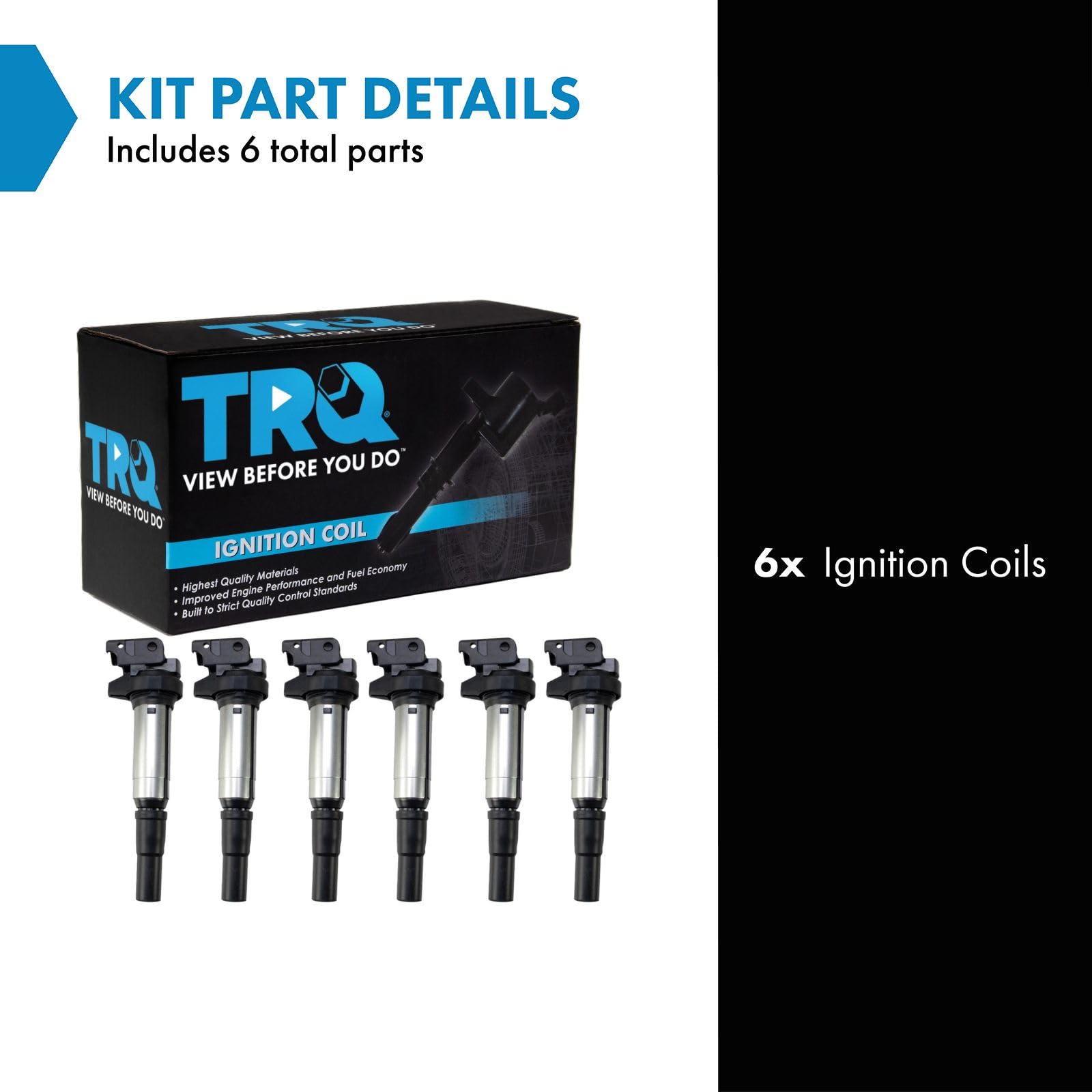 Trq Ignition Coil Set Compatible With 01-20 Bmw